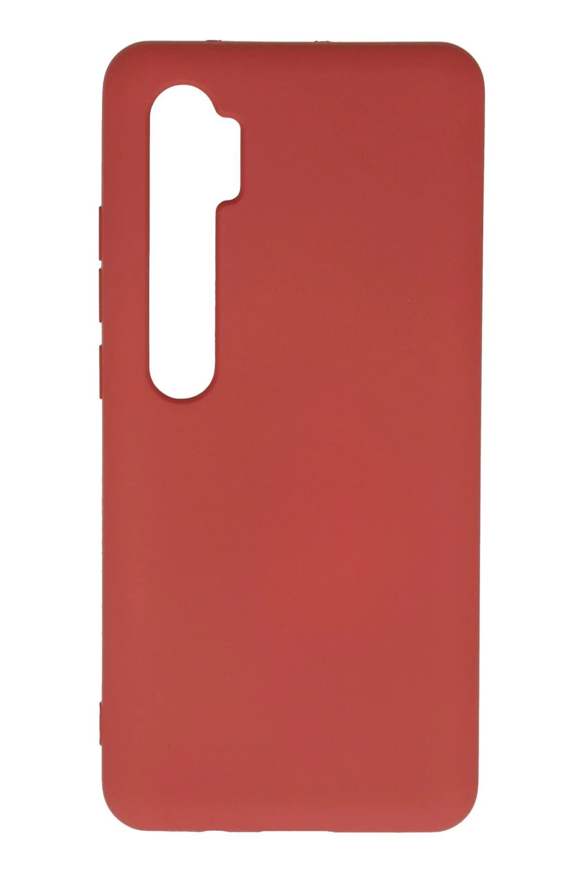 NewFace Xiaomi Mi Note 10 Lite Kılıf Nano içi Kadife Silikon - Kiremit JOJUA