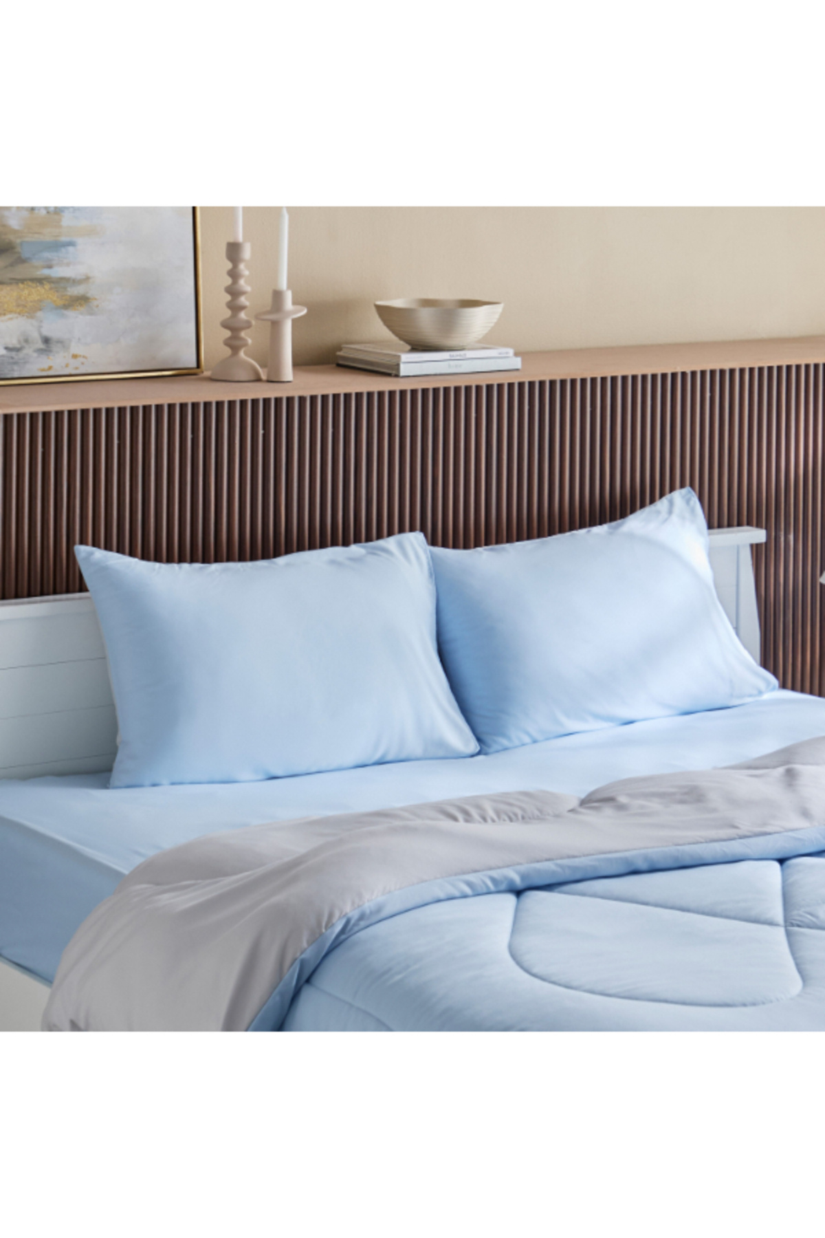 Home Box Derby 3-Piece Reversible Microfiber King Comforter Set 220x240 cm