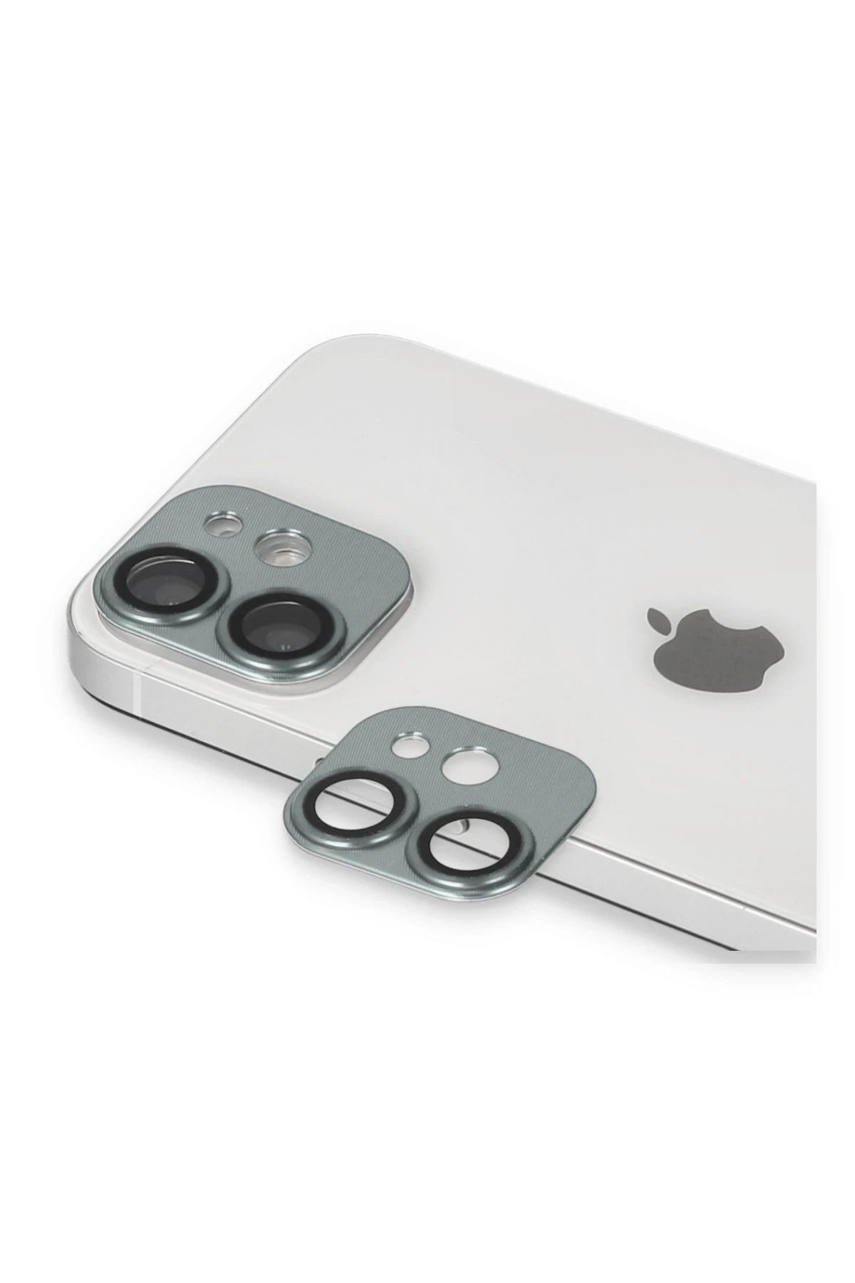 NewFace iPhone 11 Pers Alüminyum Kamera Lens - Yeşil DRSTR