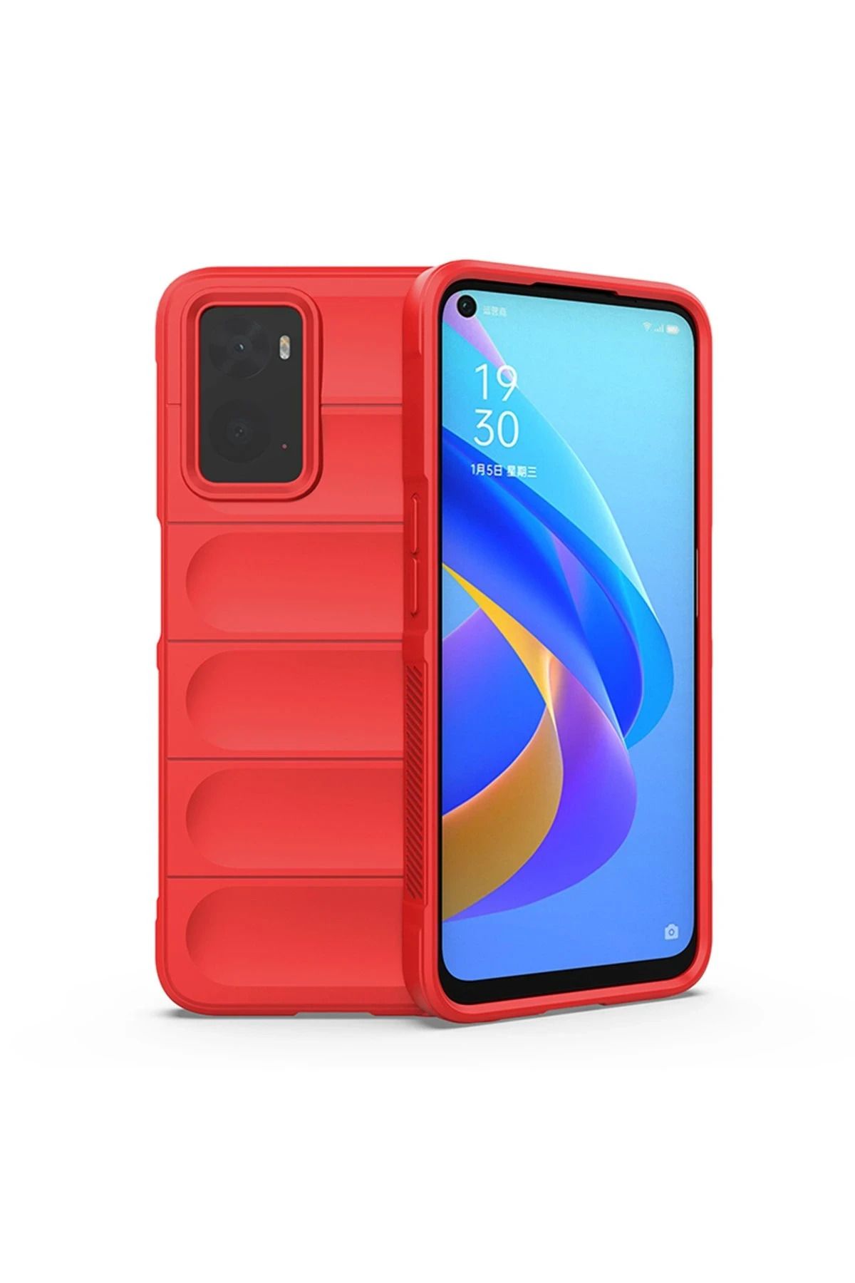 NewFace Realme 9i 4G Kılıf Optimum Silikon - Kırmızı HNZRN