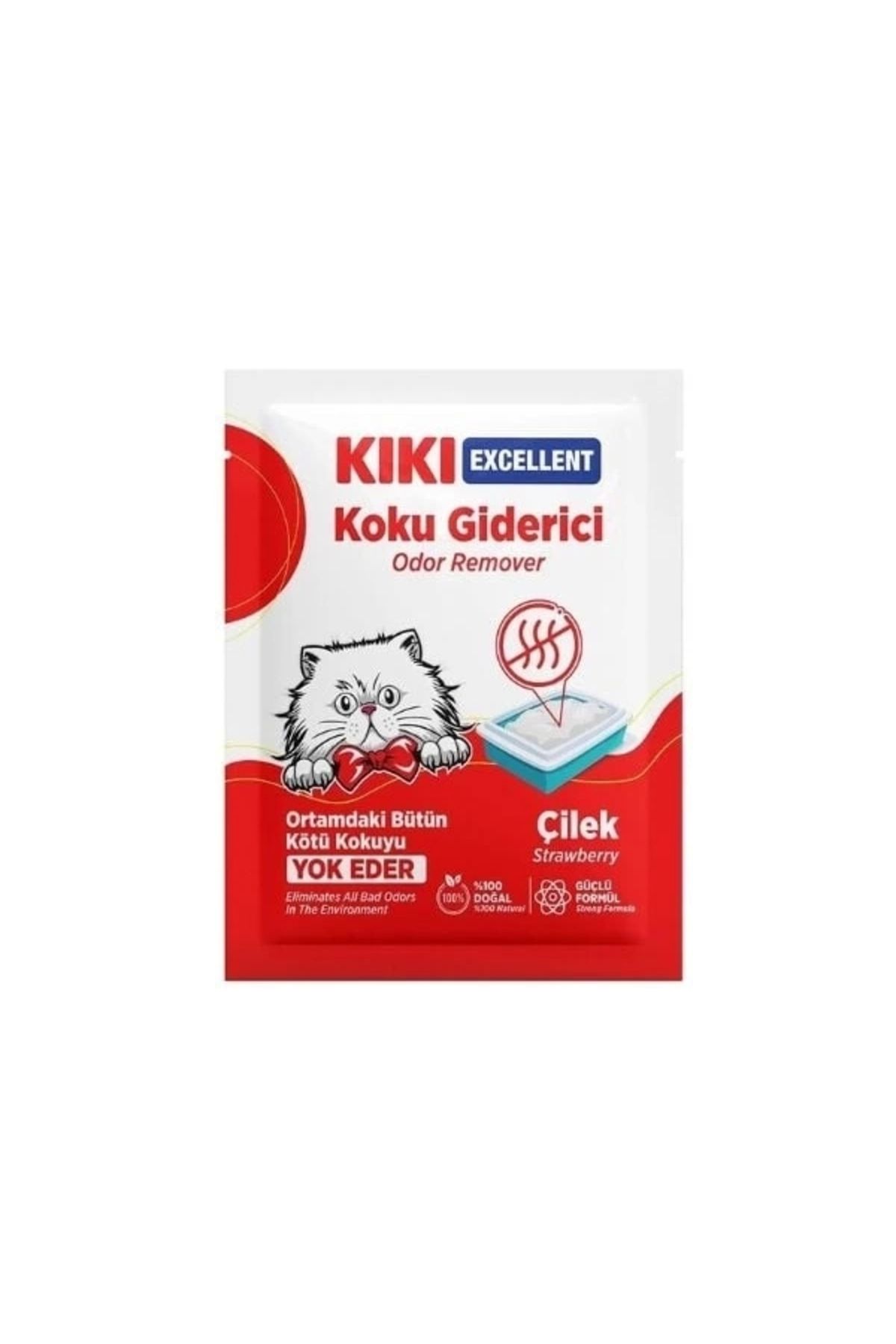 YNT İthalat Kiki Excellent Çilek Kokulu Kedi Kumu Koku Giderici 25 Gr