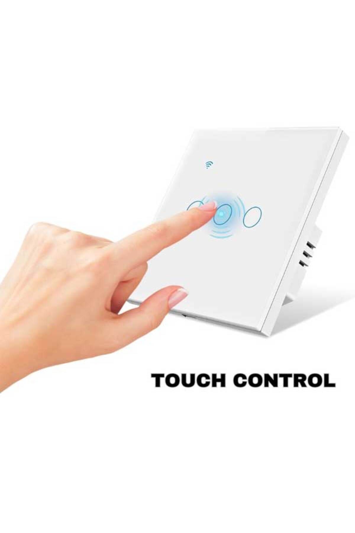 CLASSLIGHTS-Întrerupător inteligent triplu tactil, alb, Wifi, 10a, control vocal, Smart Life / Tuya, LED 3