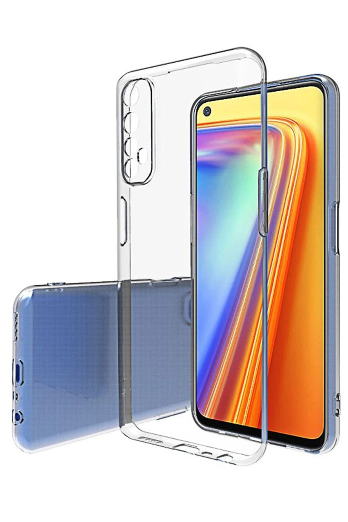 NewFace Realme 7 Pro Kılıf Lüx Şeffaf Silikon - Şeffaf INSLM