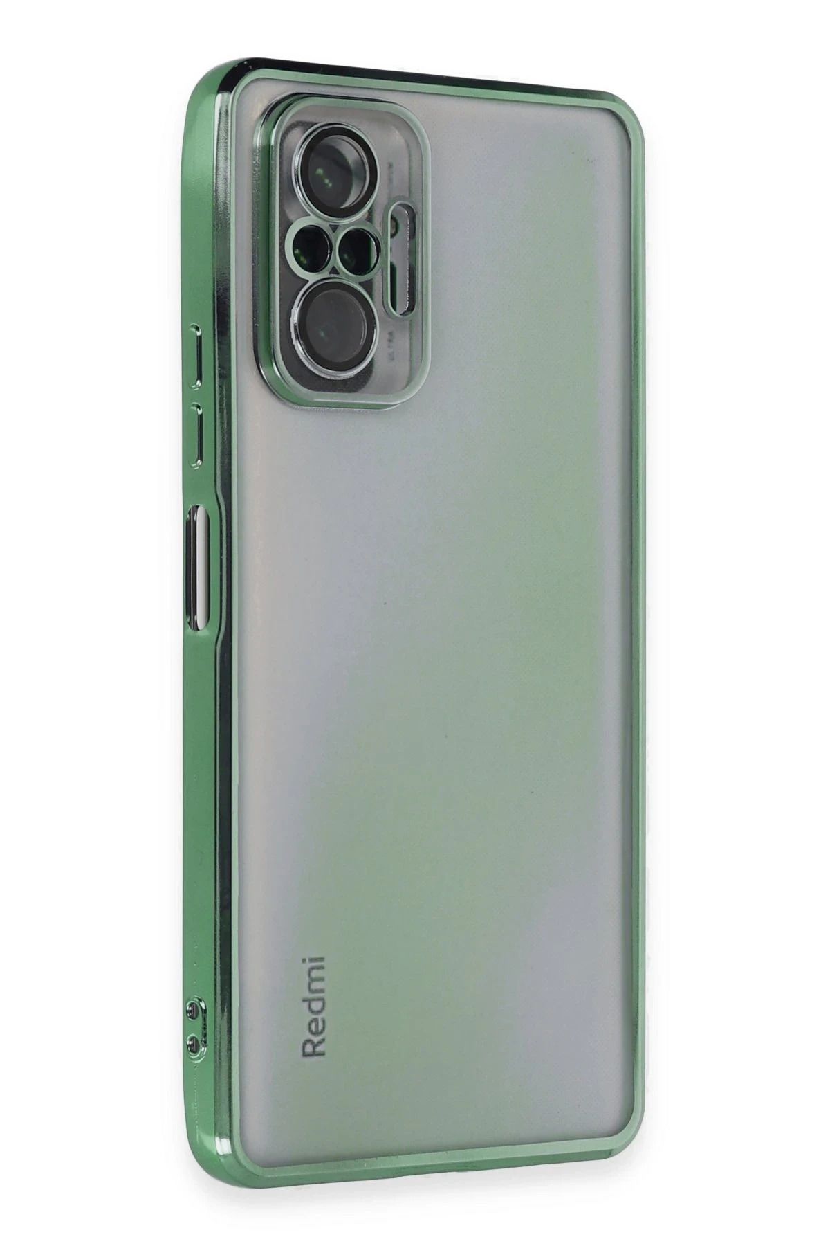 NewFace Xiaomi Redmi Note 10 Pro Kılıf Lensli Silikon - Yeşil FERRG