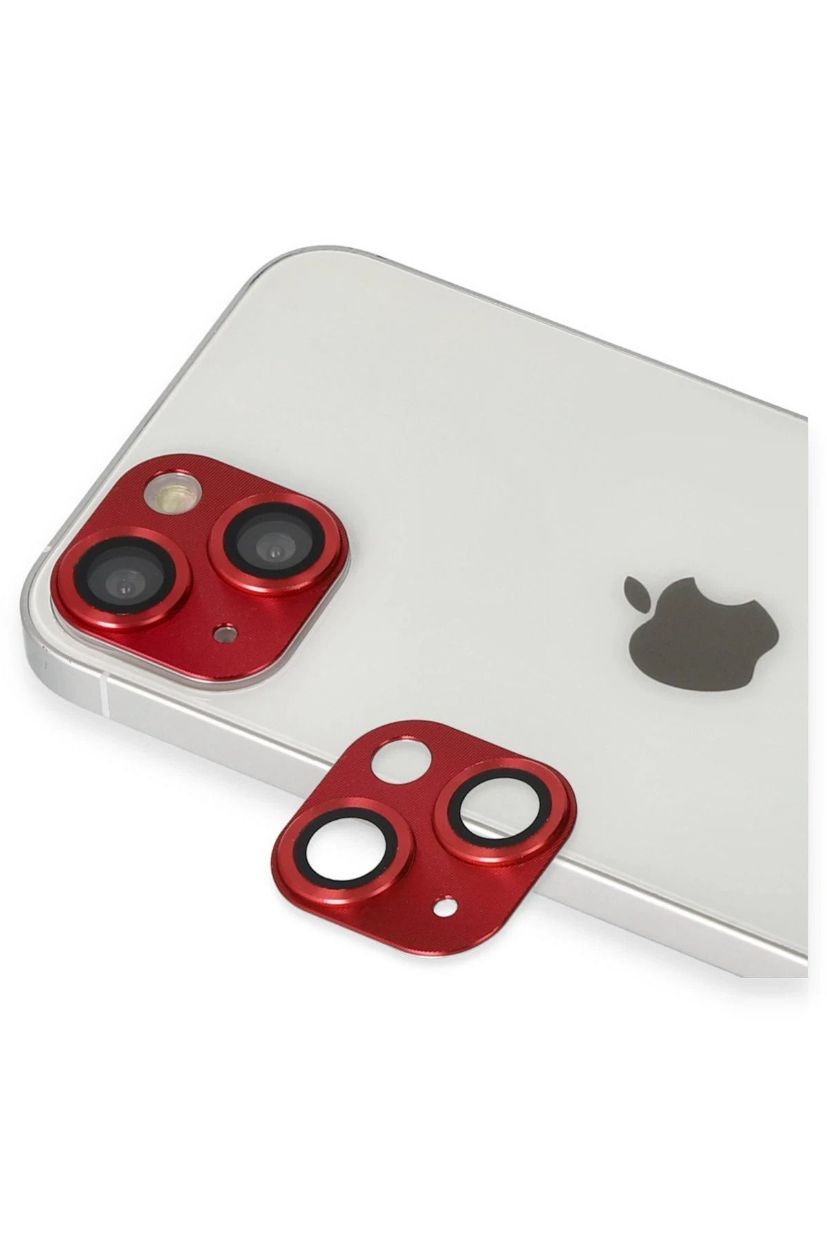 NewFace iPhone 13 uyumlu  Pers Alüminyum Kamera Lens - Kırmızı