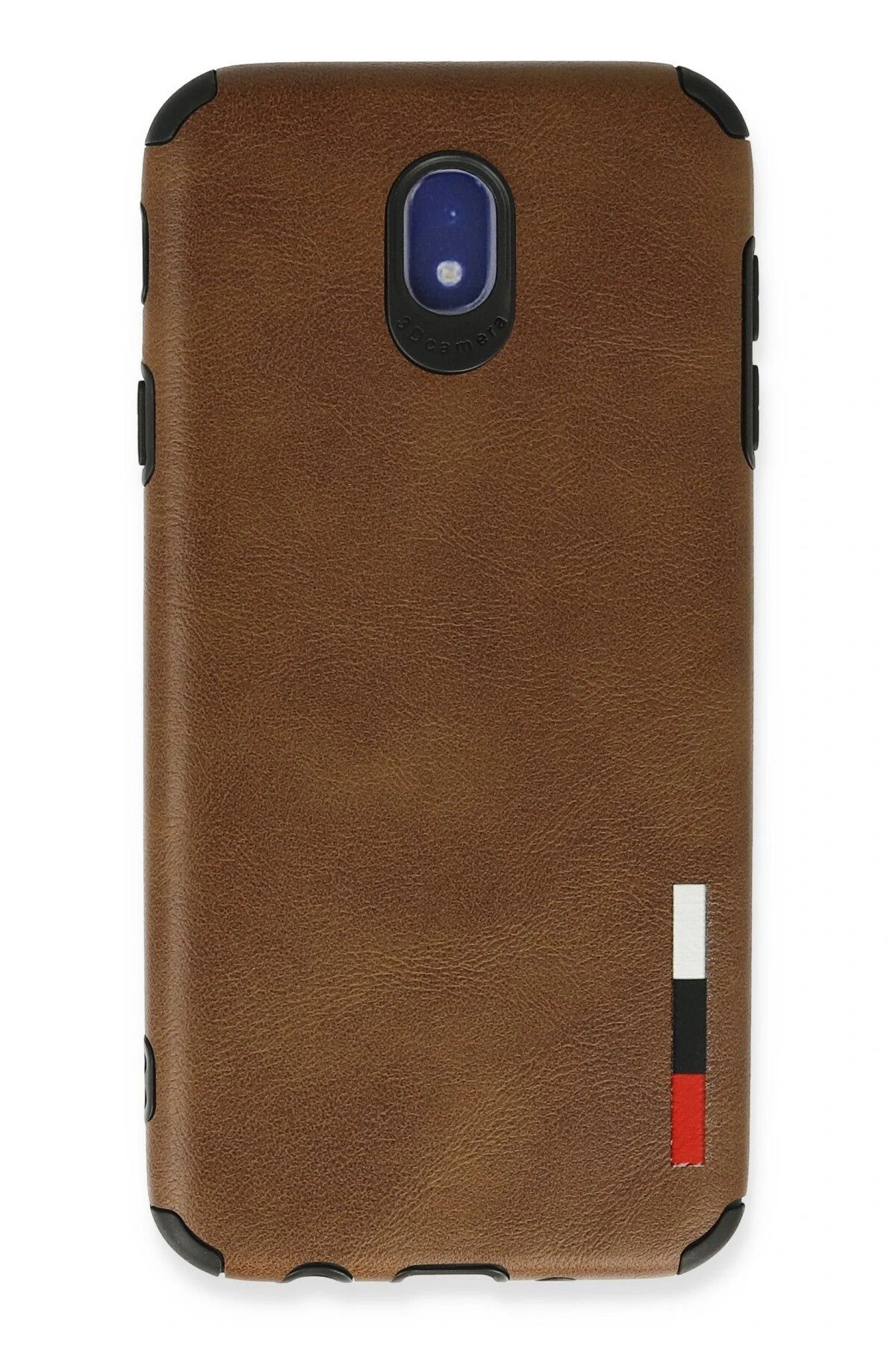 NewFace Samsung Galaxy J7 Pro / J730 Kılıf Loop Deri Silikon - Kahverengi FERRG