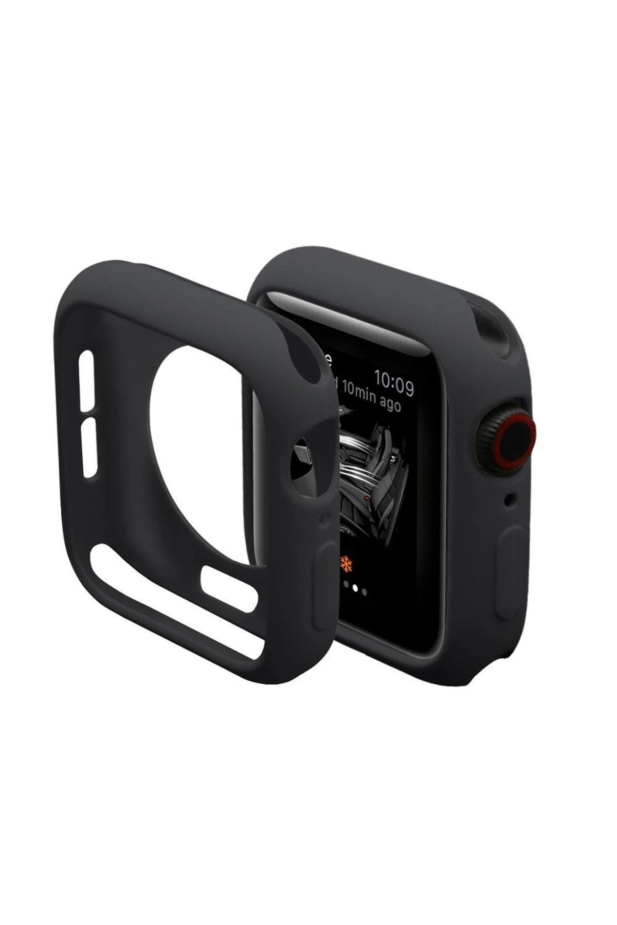NewFace Apple Watch 40mm Silikon Alt Kasa - Siyah INSLM