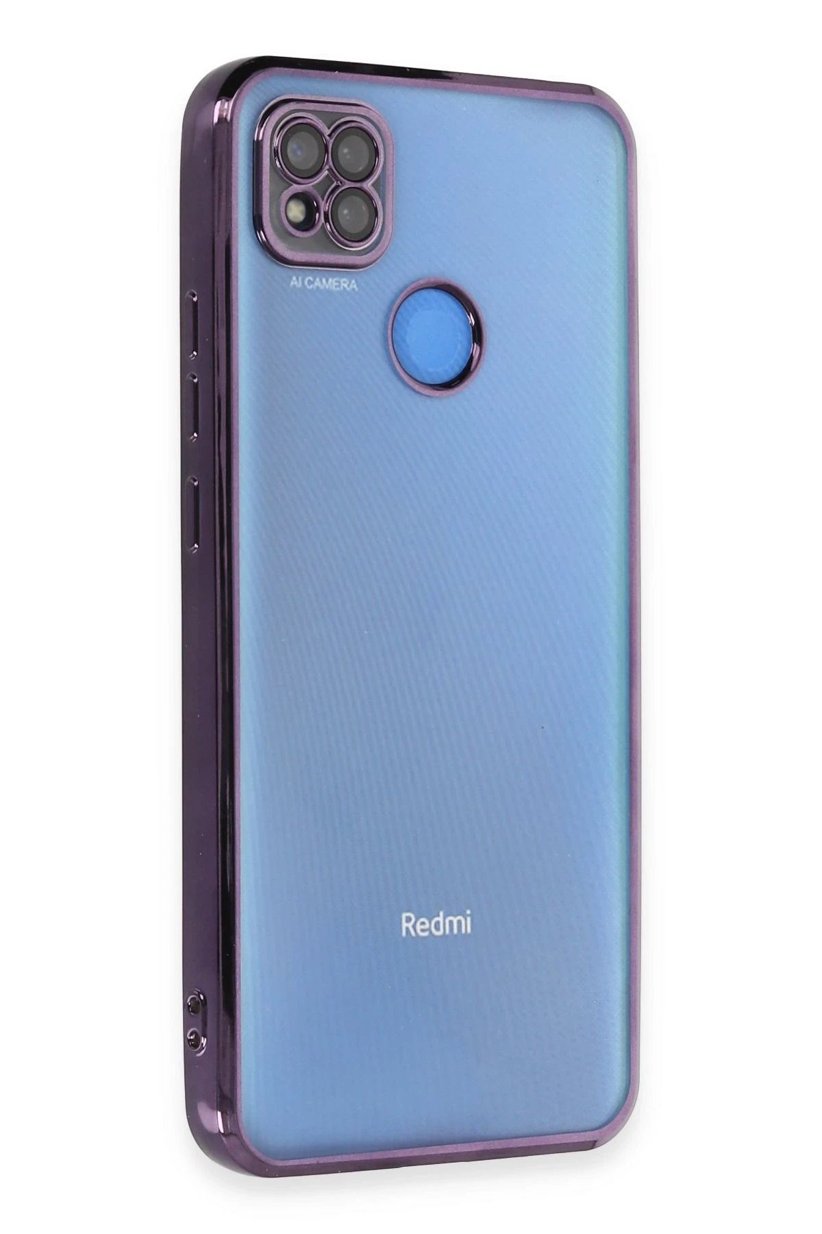 NewFace Xiaomi Redmi 9C Kılıf Lensli Silikon - Mor JOJUA
