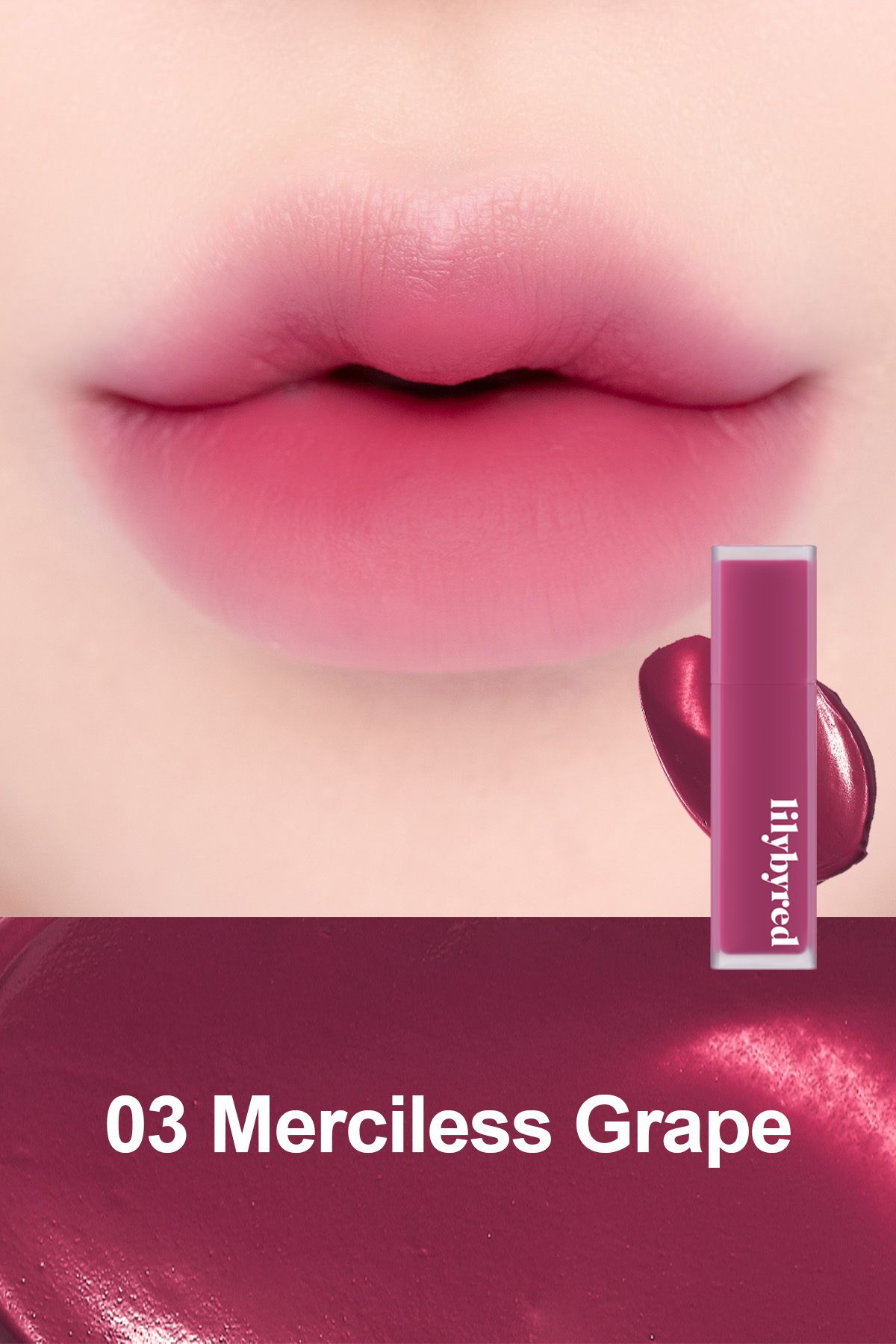 lilybyred Mood Liar Velvet Tint / Kadife Bitişli Mat Tint - 03 Merciless Grape