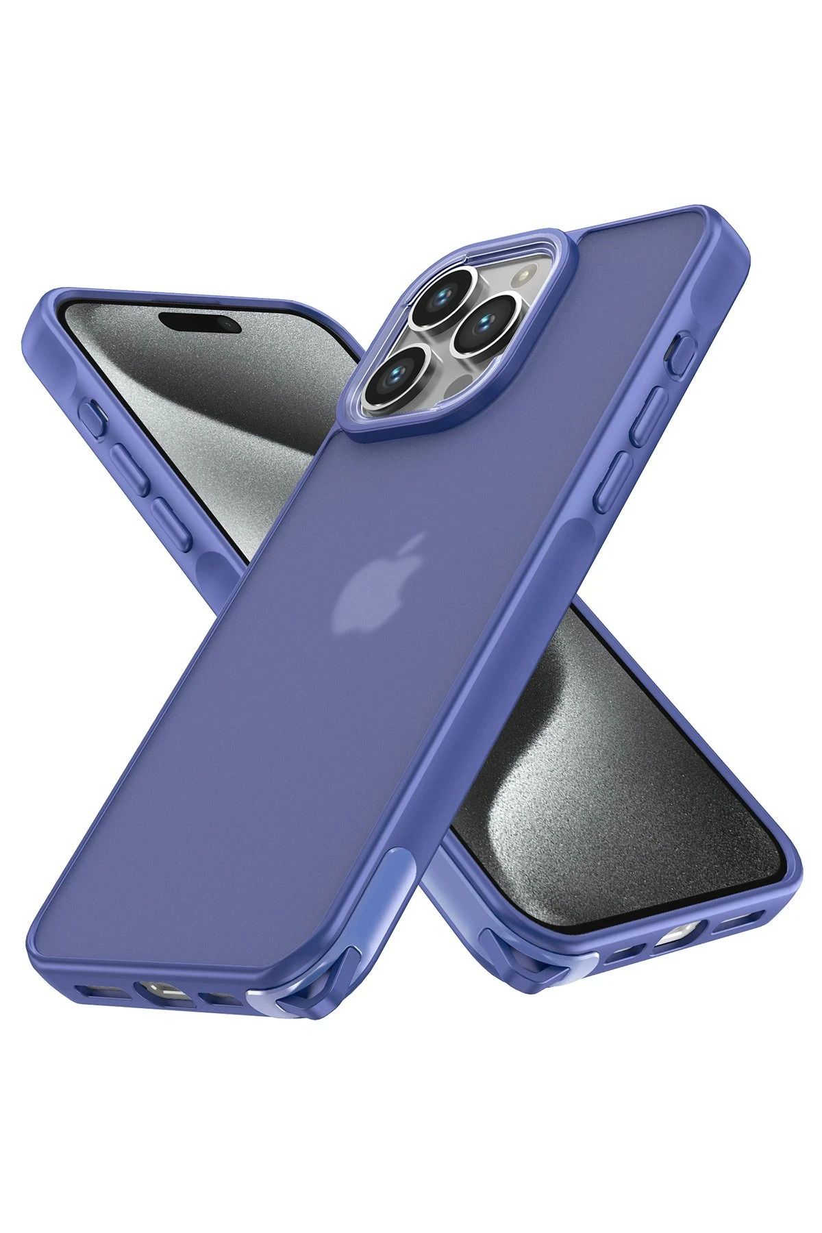 NewFace iPhone 15 Pro Max Kılıf Elegant Kapak - Açık Mavi JOJUA