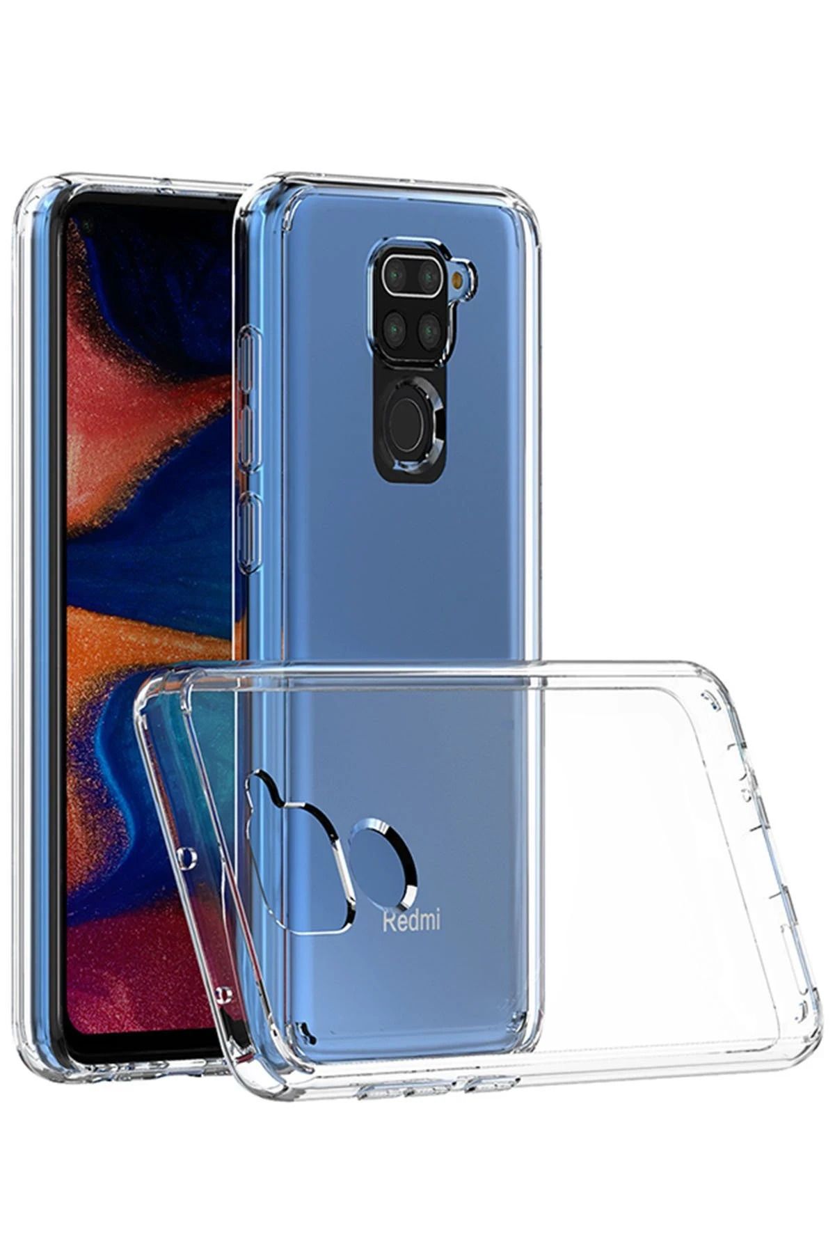 NewFace Xiaomi Redmi Note 9 Kılıf Lüx Şeffaf Silikon - Şeffaf INSLM