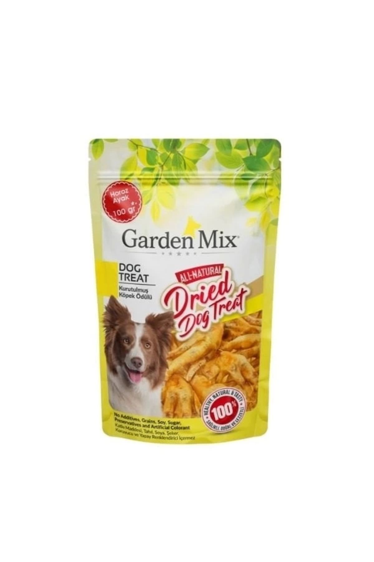 YNT İthalat Garden Mix Kurutulmuş Horoz Ayak Köpek Ödül Maması 100 Gr