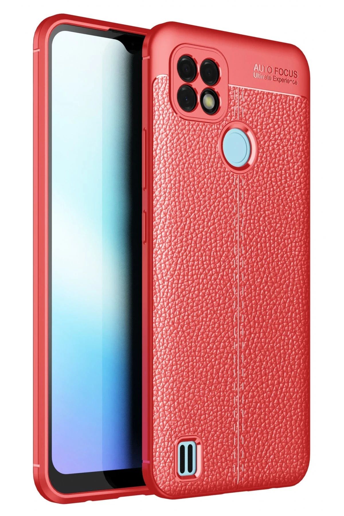 NewFace Realme C25 Kılıf Auto Focus Kapak - Kırmızı JOJUA