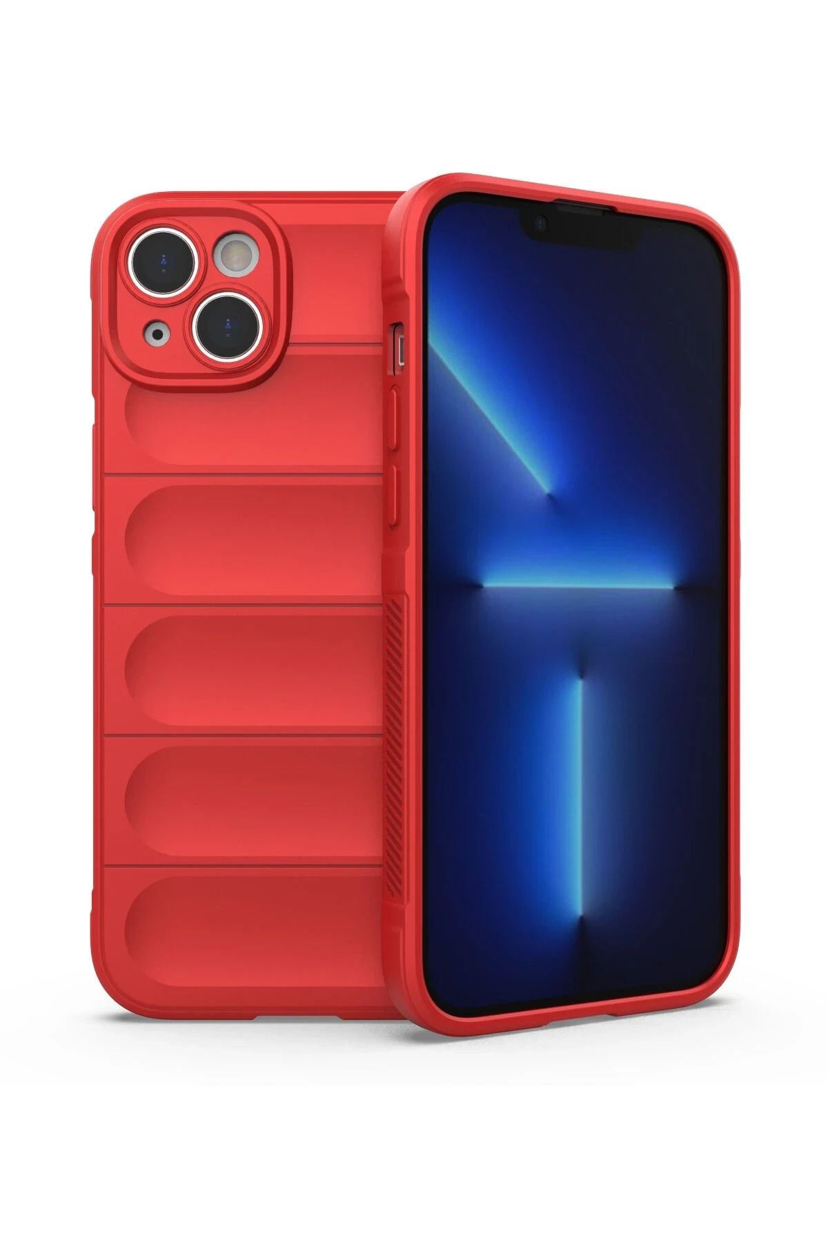 NewFace iPhone 15 Uyumlu Kılıf Optimum Silikon - Kırmızı INSLM