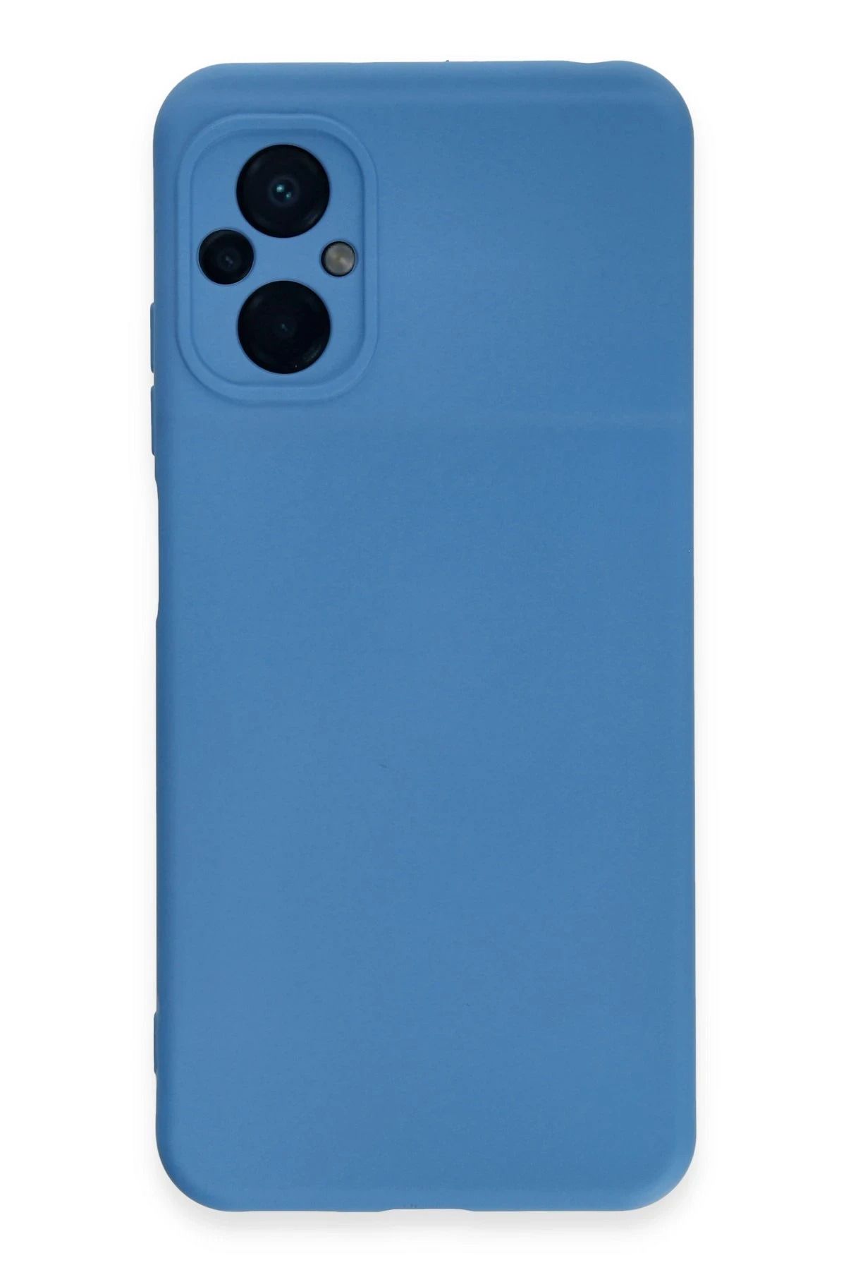 NewFace Xiaomi Poco M5 Kılıf Nano içi Kadife Silikon - Mavi NRMSA