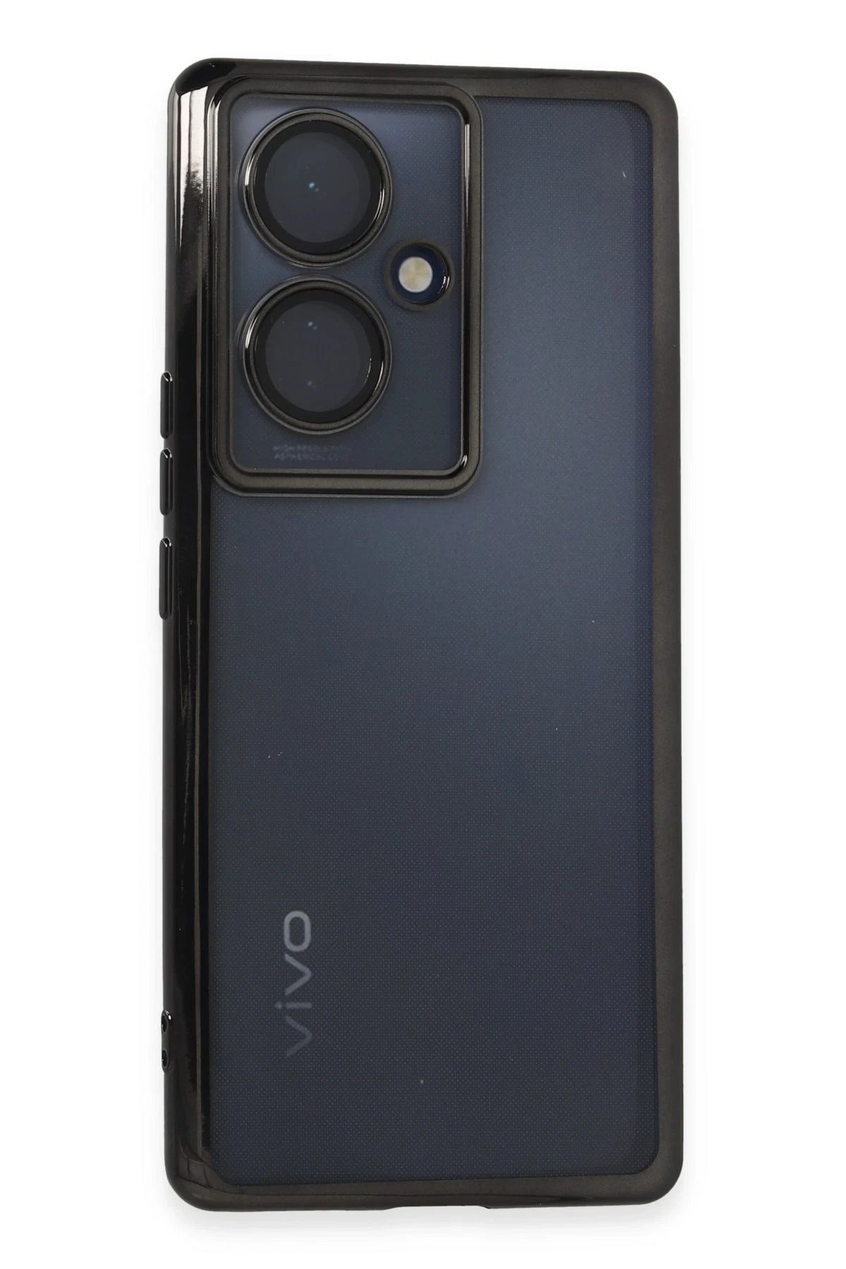 NewFace Vivo V29 Lite Kılıf Lensli Silikon - Siyah FERRG