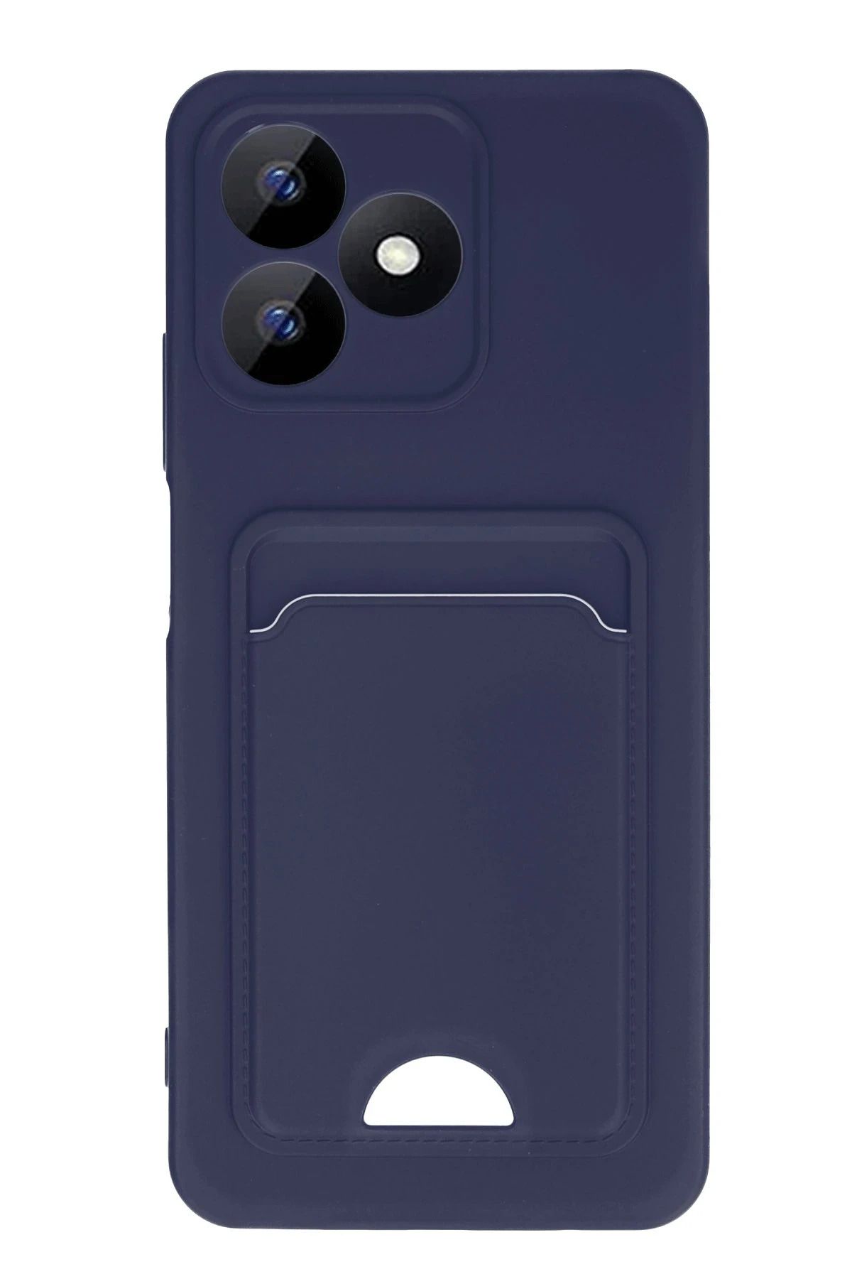 NewFace Realme Note 50 4G Kılıf Kelvin Kartvizitli Silikon - Lacivert YNSMR