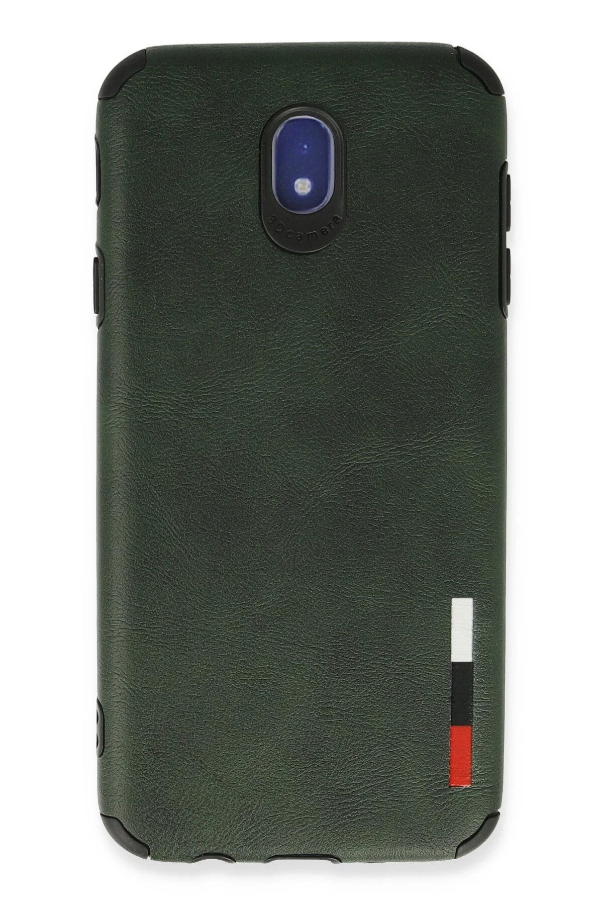 NewFace Samsung Galaxy J7 Pro / J730 Kılıf Loop Deri Silikon - Yeşil FERRG