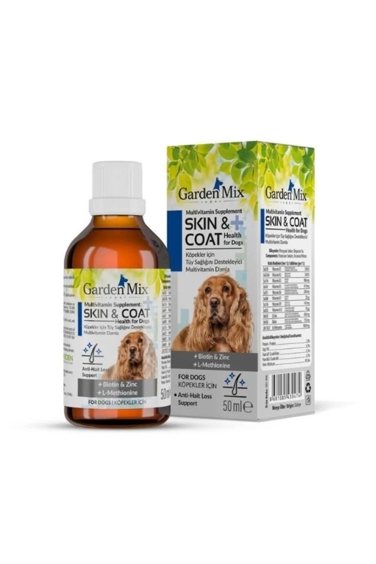 YNT İthalat Garden Mix Multivitamin Köpekler için Tüy Sağlığını Destekleyici Damla 50 Ml