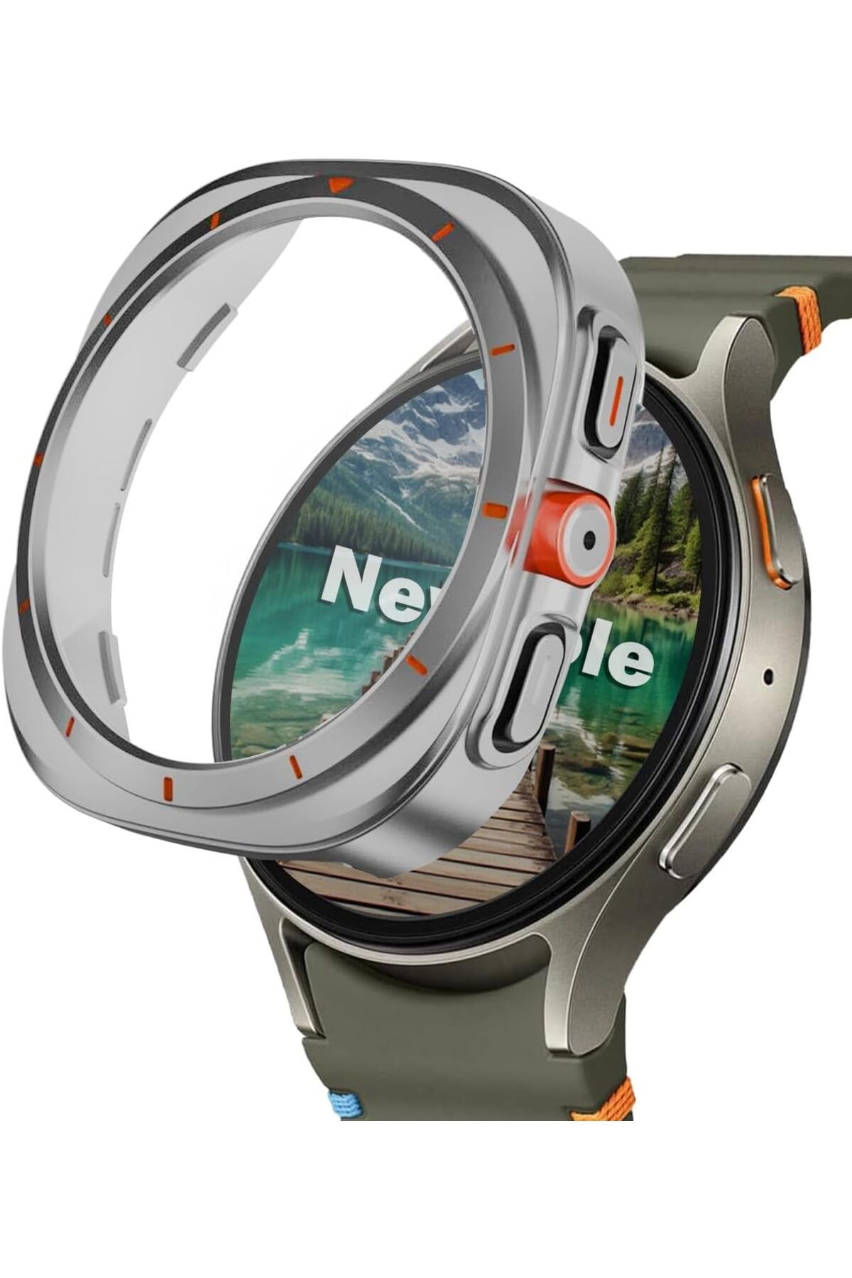 STOREMAX htpshopmx Galaxy Watch 6 44MM Watch İçin Ekran Koruyucu Kılıf Watch Ultra Görünümlü Kılıf