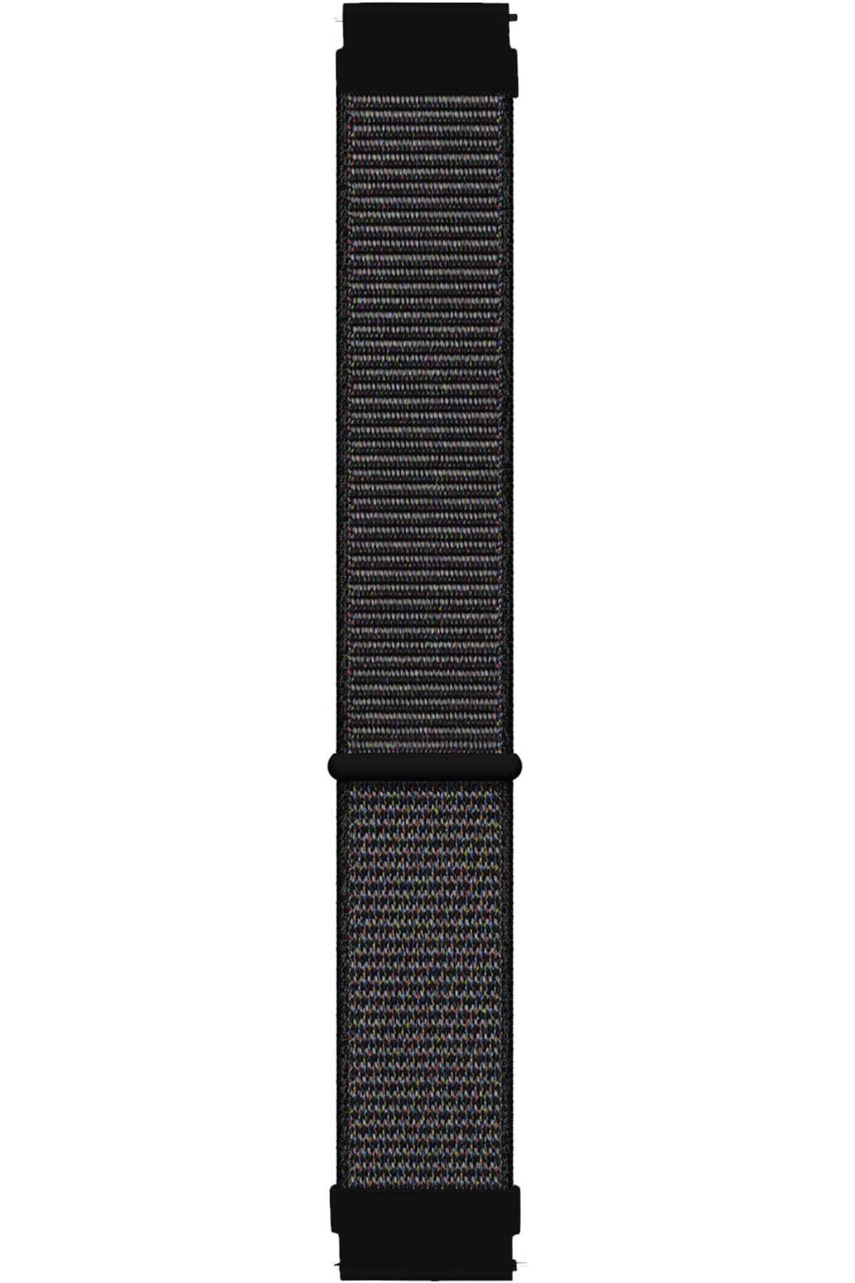 STOREMAX nffashopm Amazfit GTR 3 Pro için Hasırlı Kordon Woven Sport Loop Siyah storestarx 1051353