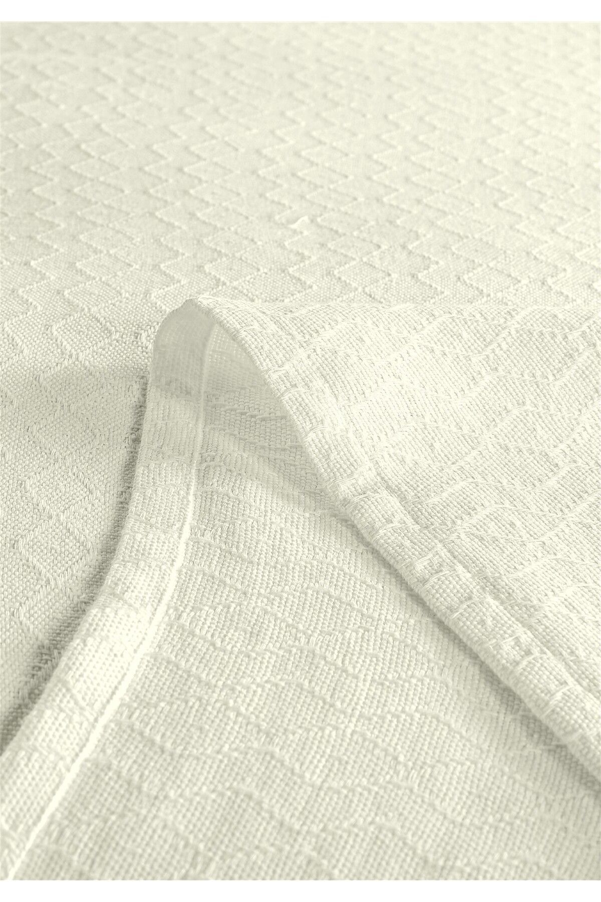 Evim-100% Cotton Olivia Cream Double Pique Set 200 X 230 cm 4