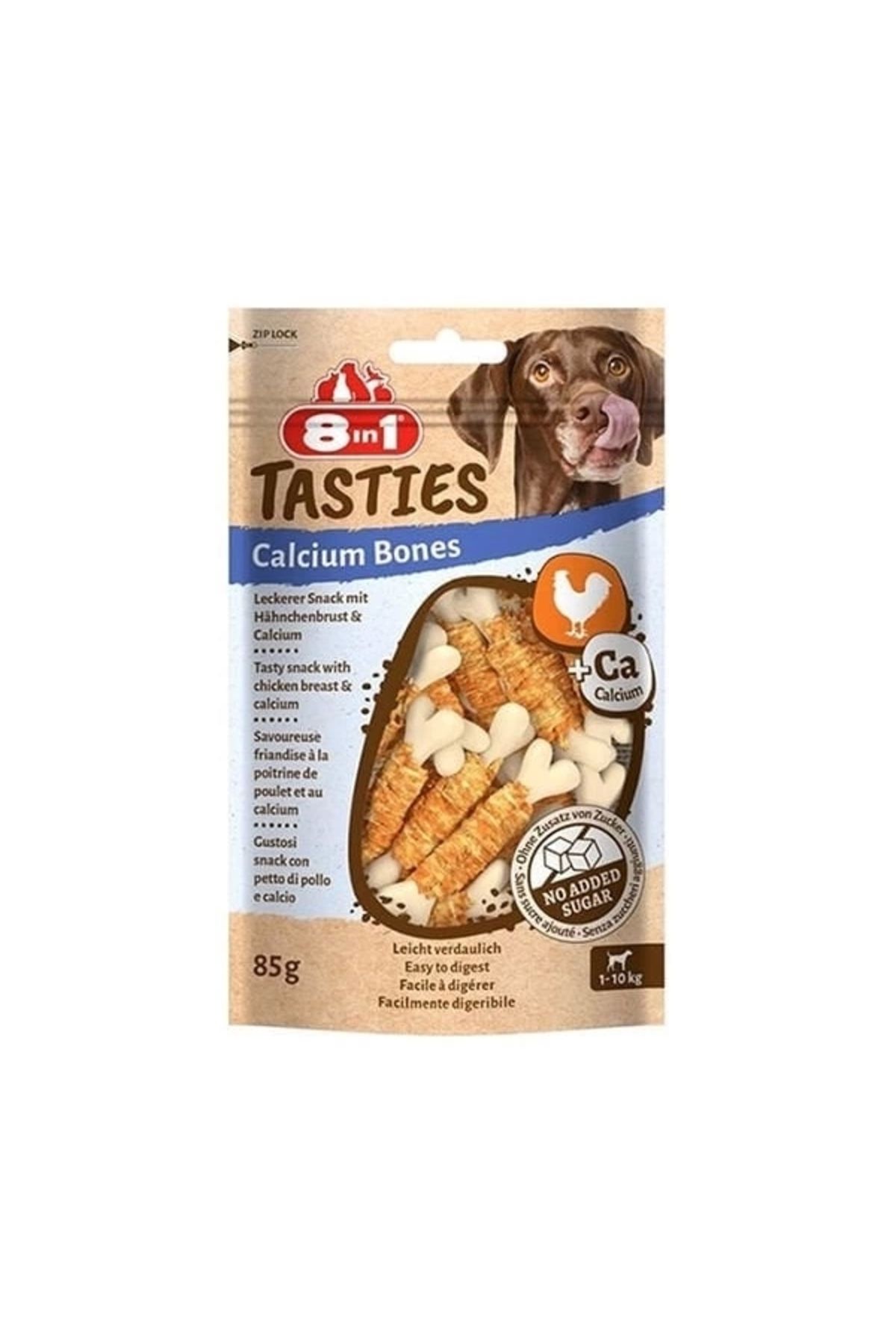 YNT İthalat 8in1 Tasties Calcium Bones Tavuklu Sargılı Köpek Kemik Ödülü 85 Gr