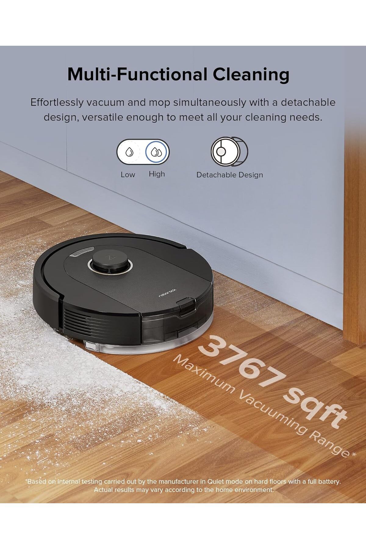 Roborock-Q5 Pro+ Robot Vacuum and Mop, Self-Emptying, 5500 Pa Max Suction, DuoRoller Brush 5