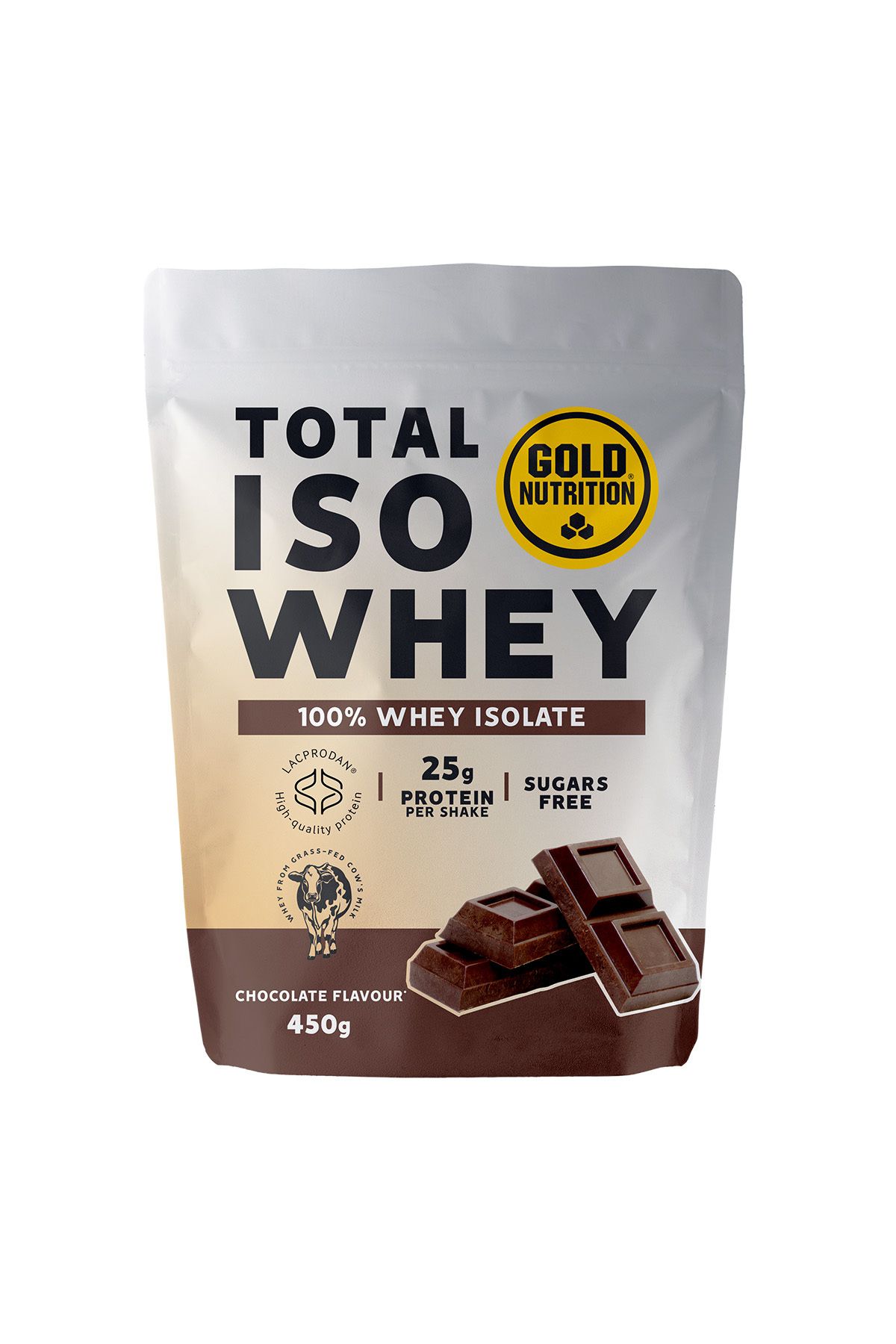 GOLDNUTRITION Pudra Proteica Izolat, Goldnutrition, Total Iso Whey, Ciocolata, 450g - One Size