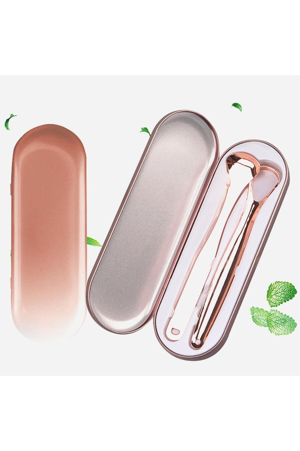 Müstesna-Tongue Cleaning Copper Cleaning Tool Tongue Brush Tongue Spoon Plaque Cleaning Tongue Scraper Cleaner 3