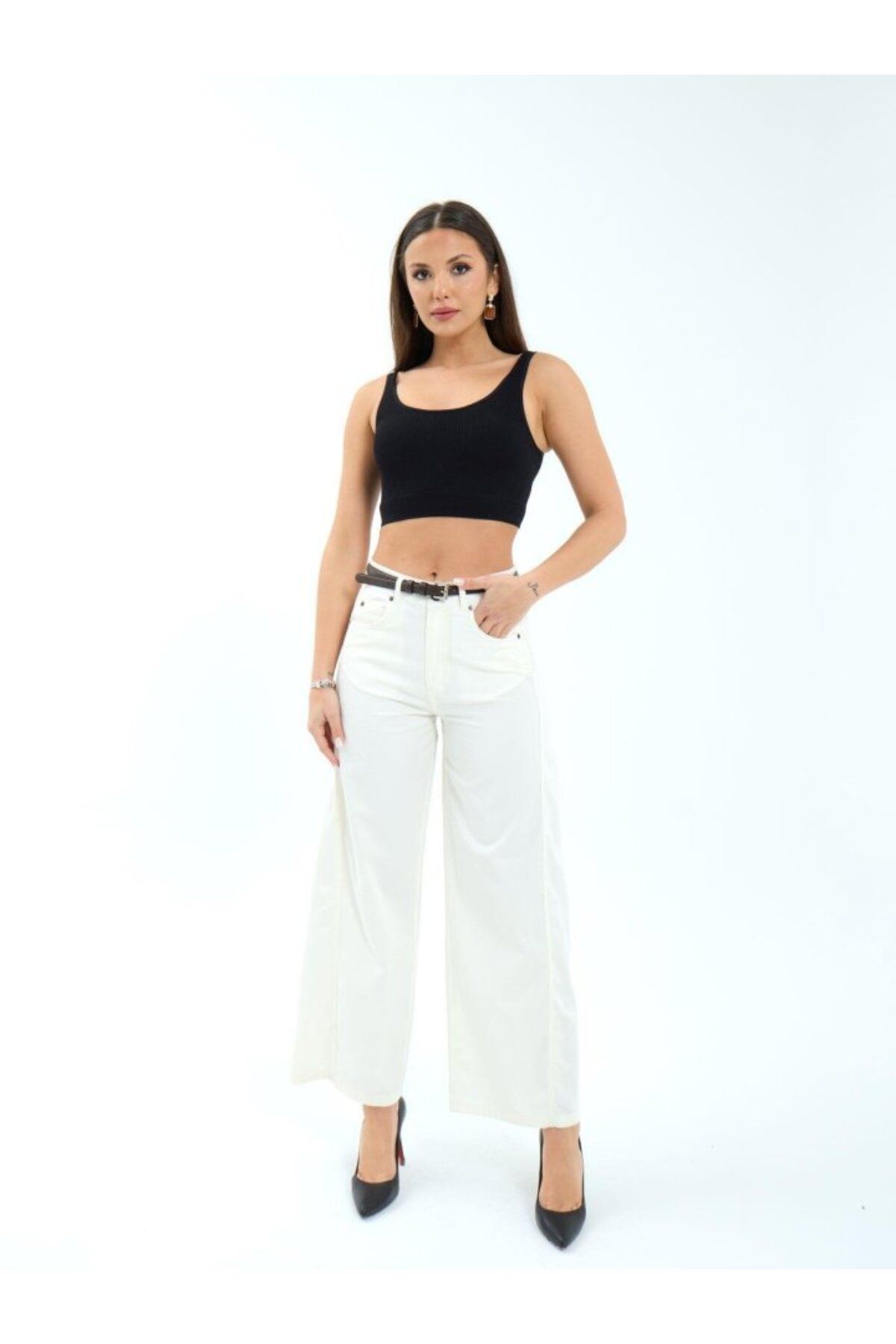 velmorafashion 7375 PANTOLON-EKRU
