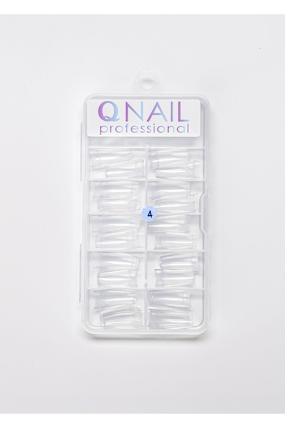 QNAİL PROFESSİONAL No: 4 100 lü Tek Numaralı Tips Yarımay Şeffaf Rengi