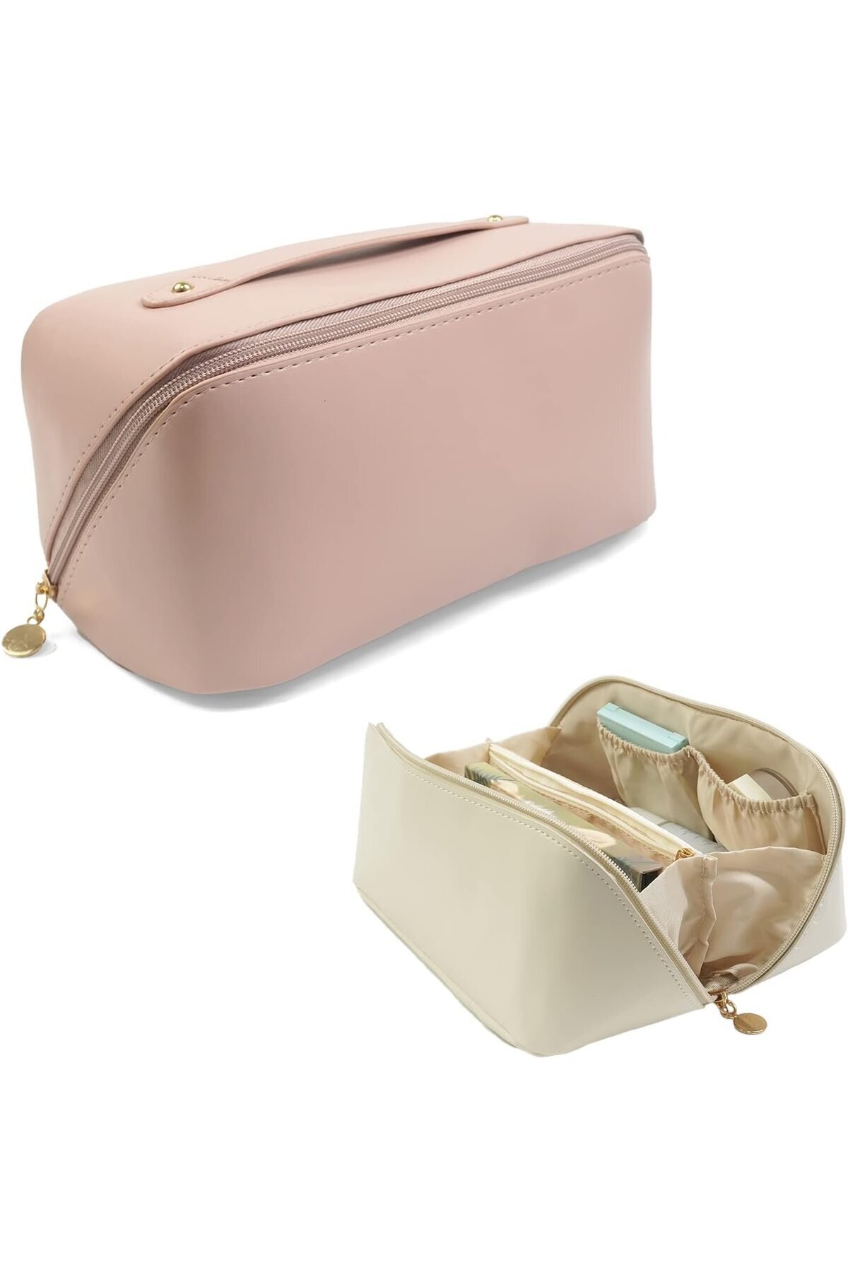 TECOS-Cosmetic and perfume organizer bag, Tecos, ideal for travel or checked luggage, beige 5