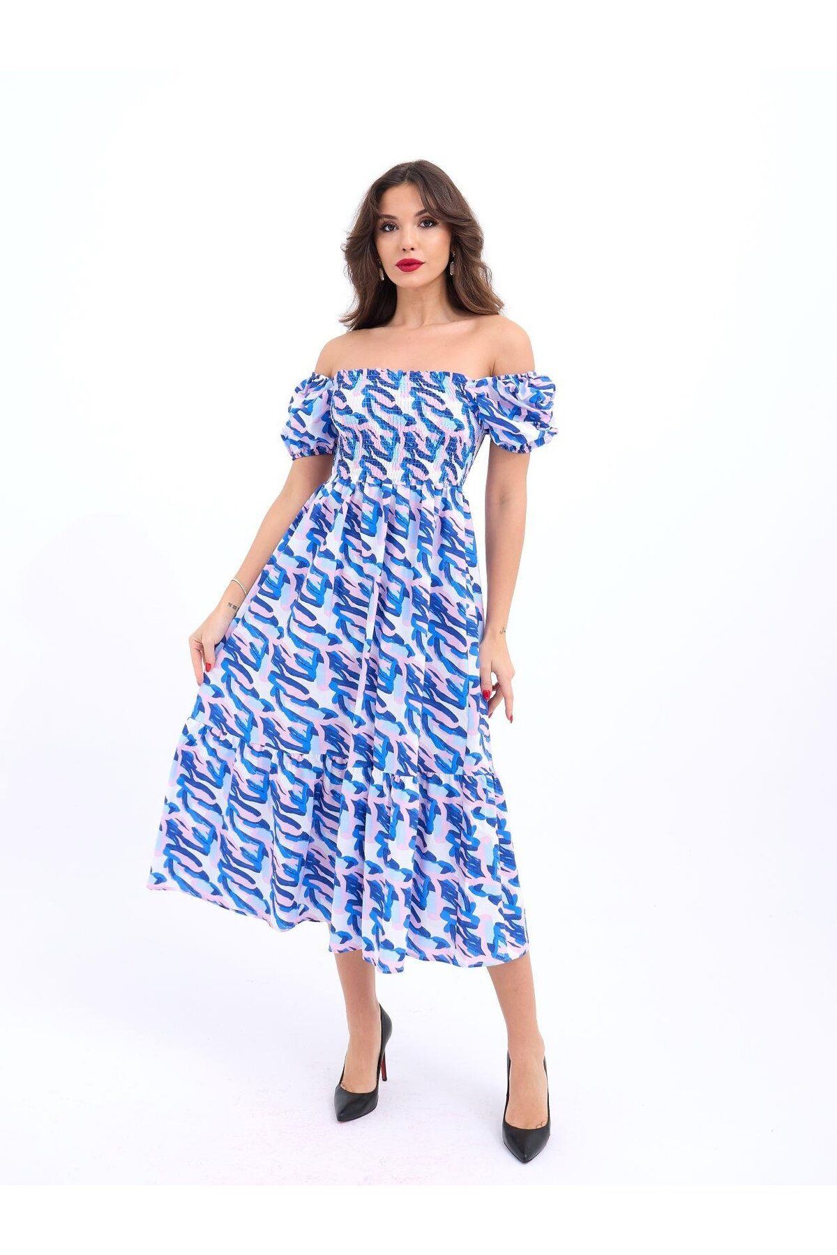 ASFSTORE 5525 ELBİSE-HAVANA