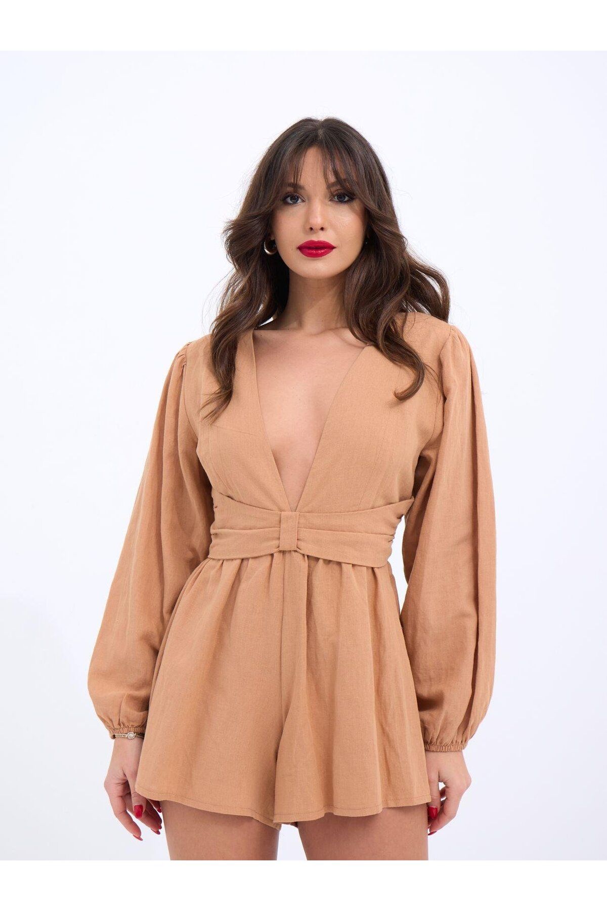 jupiter global bazaar 6528 TULUM ELBİSE-CAMEL
