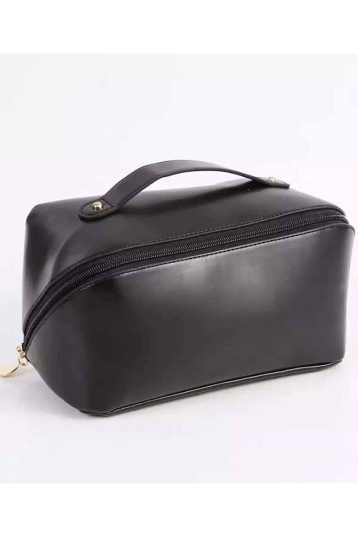 TECOS Geanta Textila Pentru Depozitare Si Transport Articole Cosmetice, Tecos , 23.5* 11* 10.5 Cm, Negru - One Size