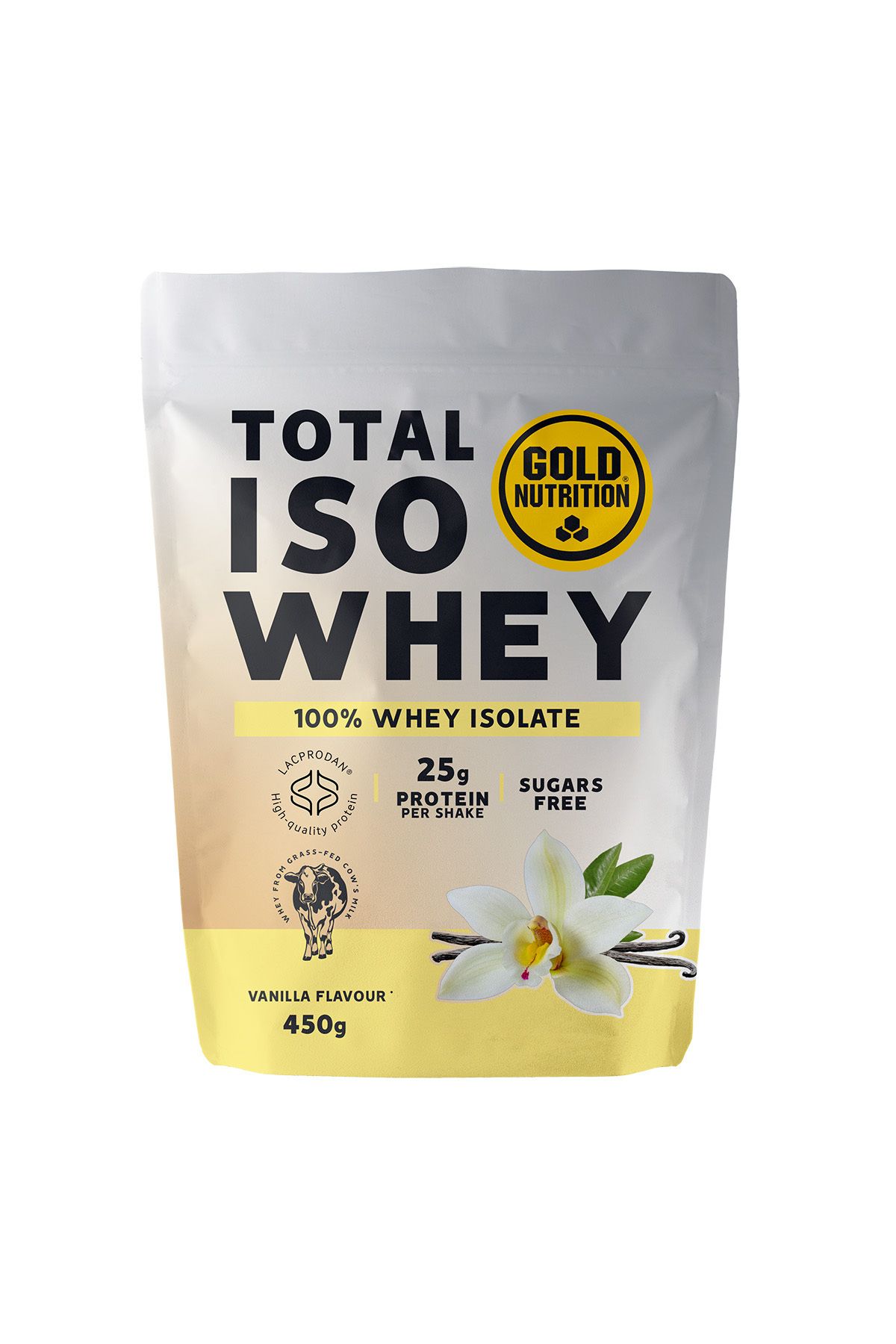 GOLDNUTRITION Pudra Proteica Izolat, Goldnutrition, Total Iso Whey, Vanilie, 450g - One Size