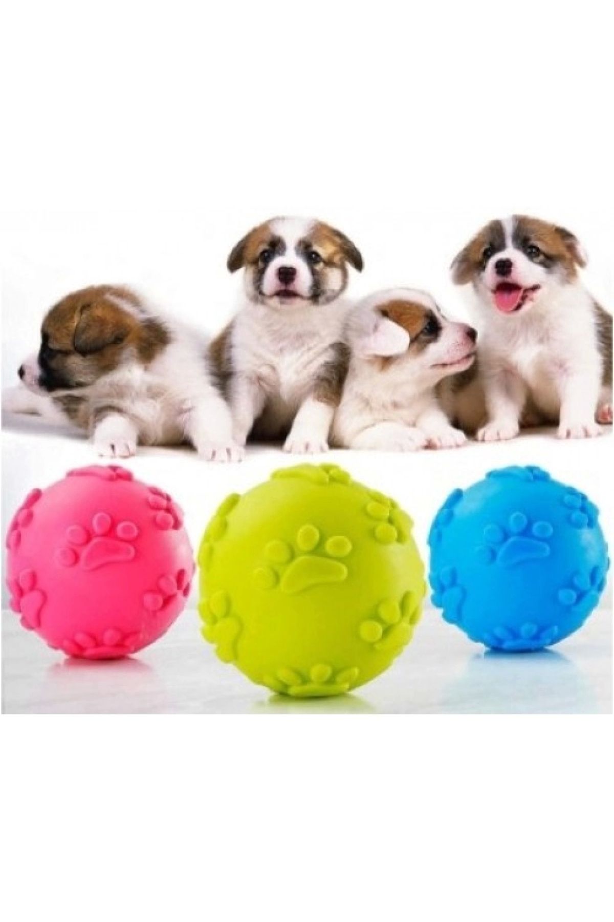 YNT İthalat Köpek Isırma Topu Pati Desenli 1291