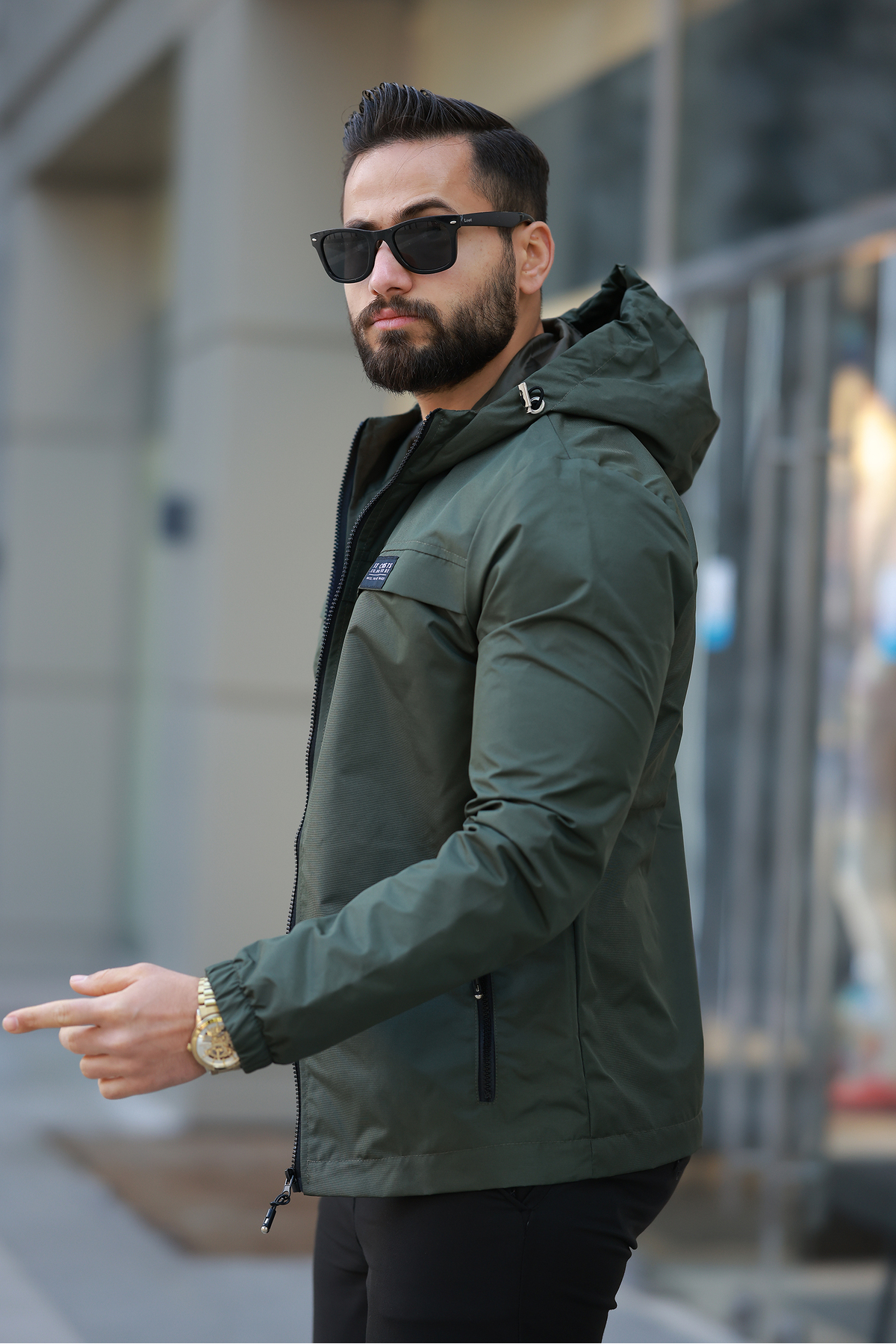 S&M CLOTHİNG Yeni Sezon Erkek SU & Rüzgar Geçirmez Yağmurluk Mevsimlik Ceket görsel 3