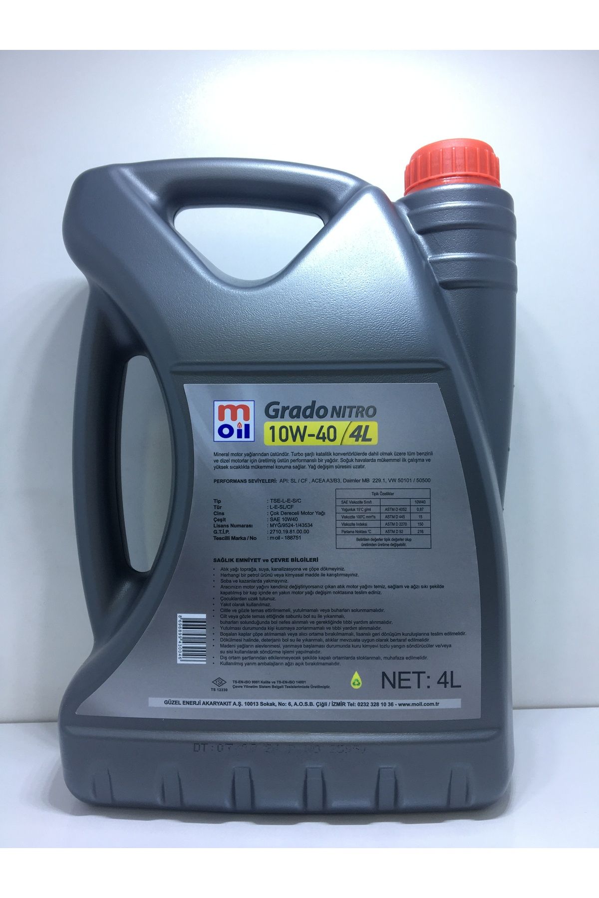 Moil M OİL GRADO NITRO 10W-40 4L MOTOR YAĞI