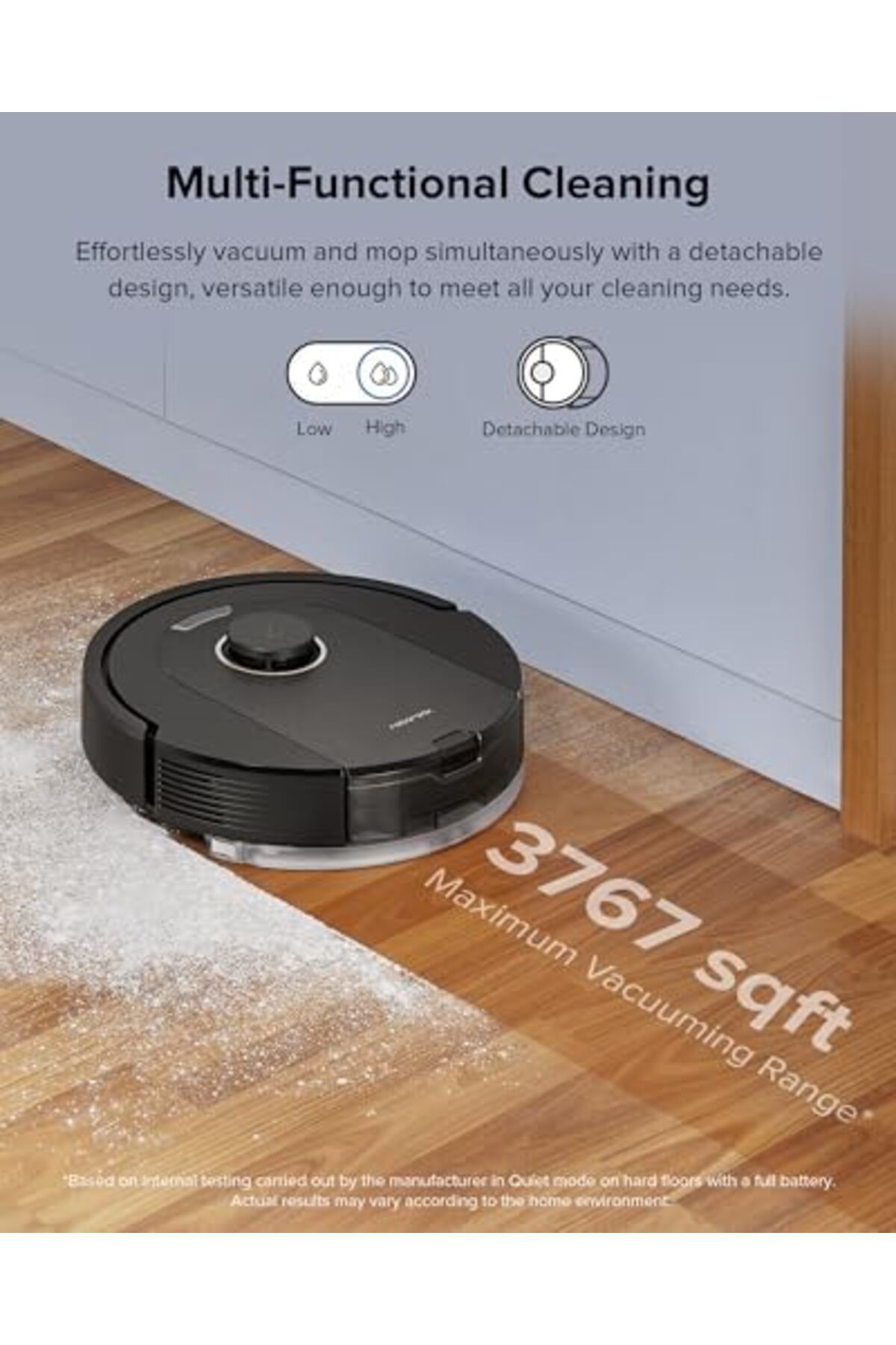 Roborock-Q5 Pro+ Robot Vacuum and Mop, Self-Emptying, 5500 Pa Max Suction, DuoRoller Brush 6