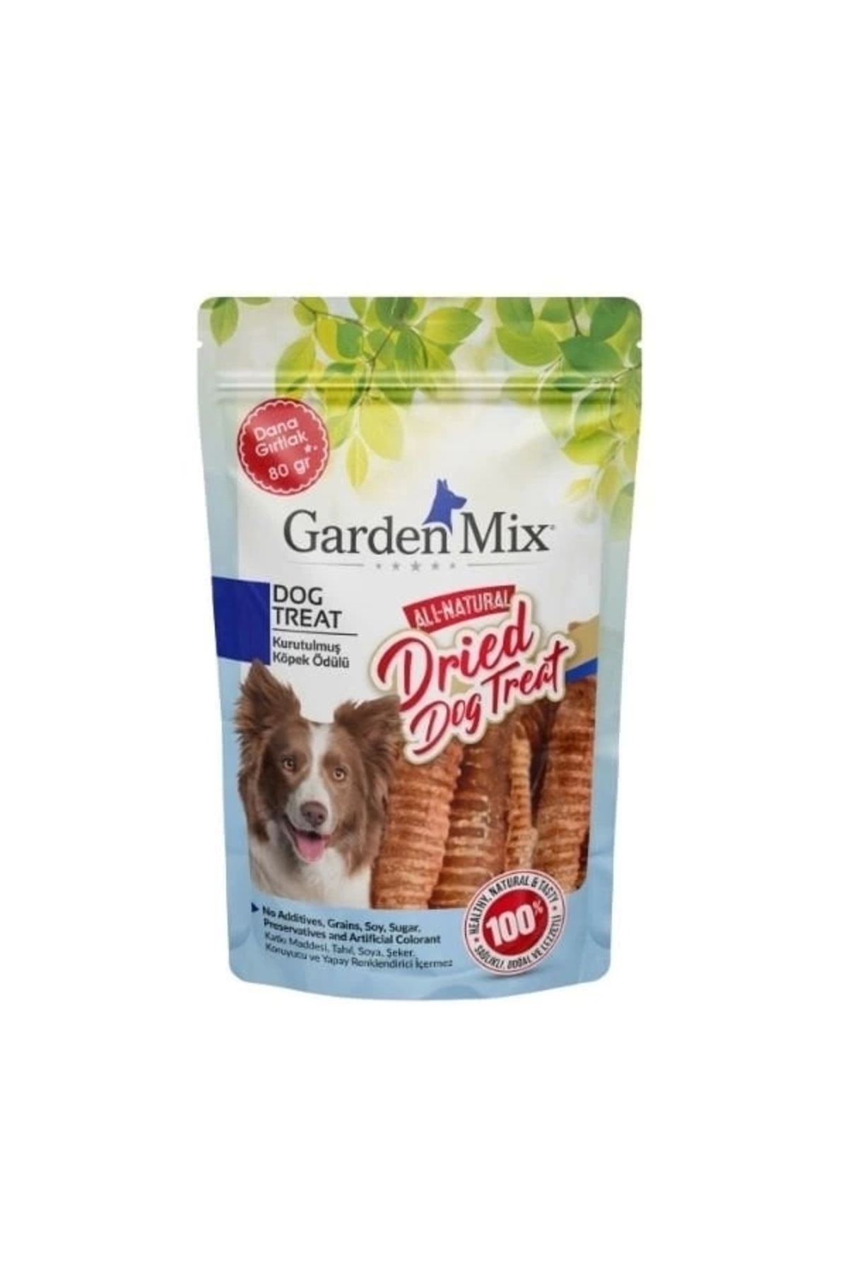 YNT İthalat Garden Mix Kurutulmuş Dana Gırtlak Köpek Ödül Maması 80 Gr