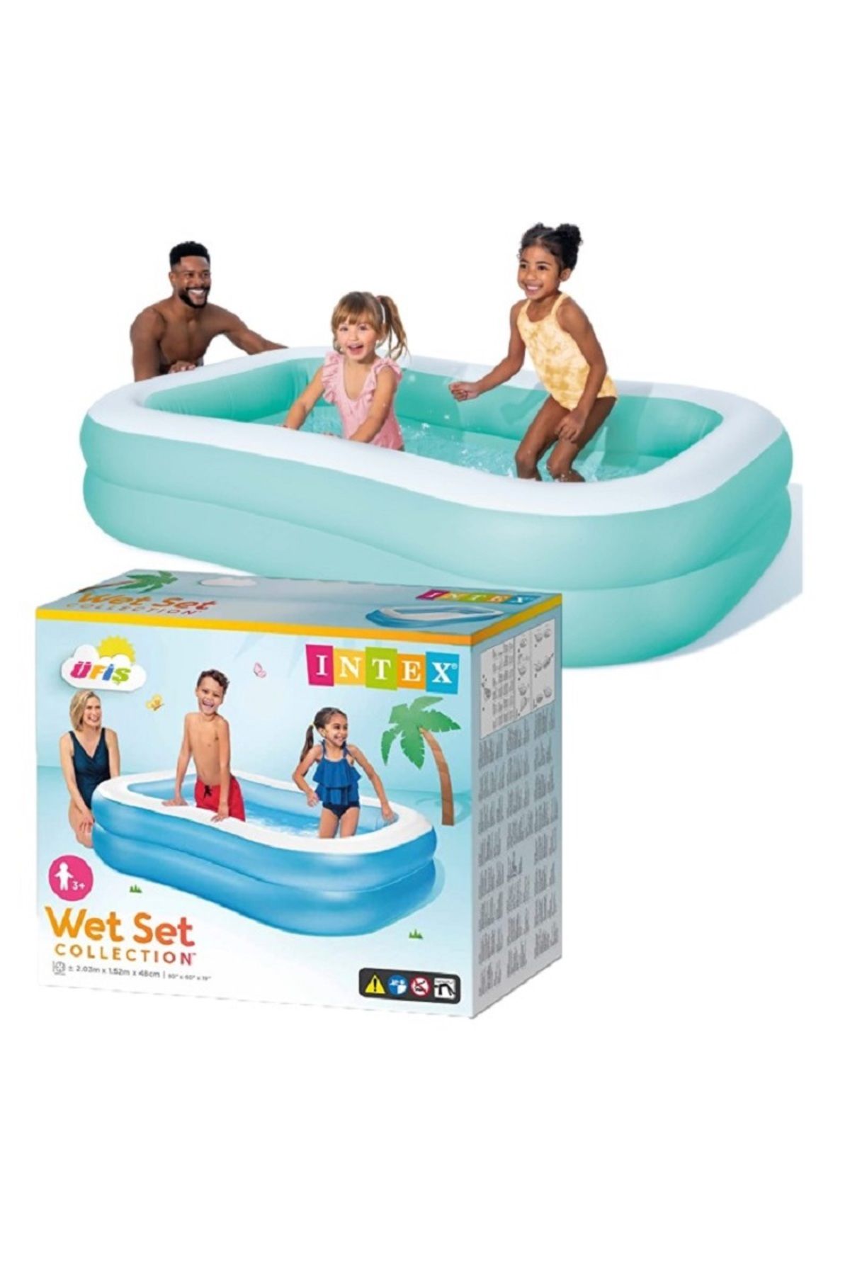 Intex AQUA SWIM CENTRAL AILE HAVUZU 229X152X48
