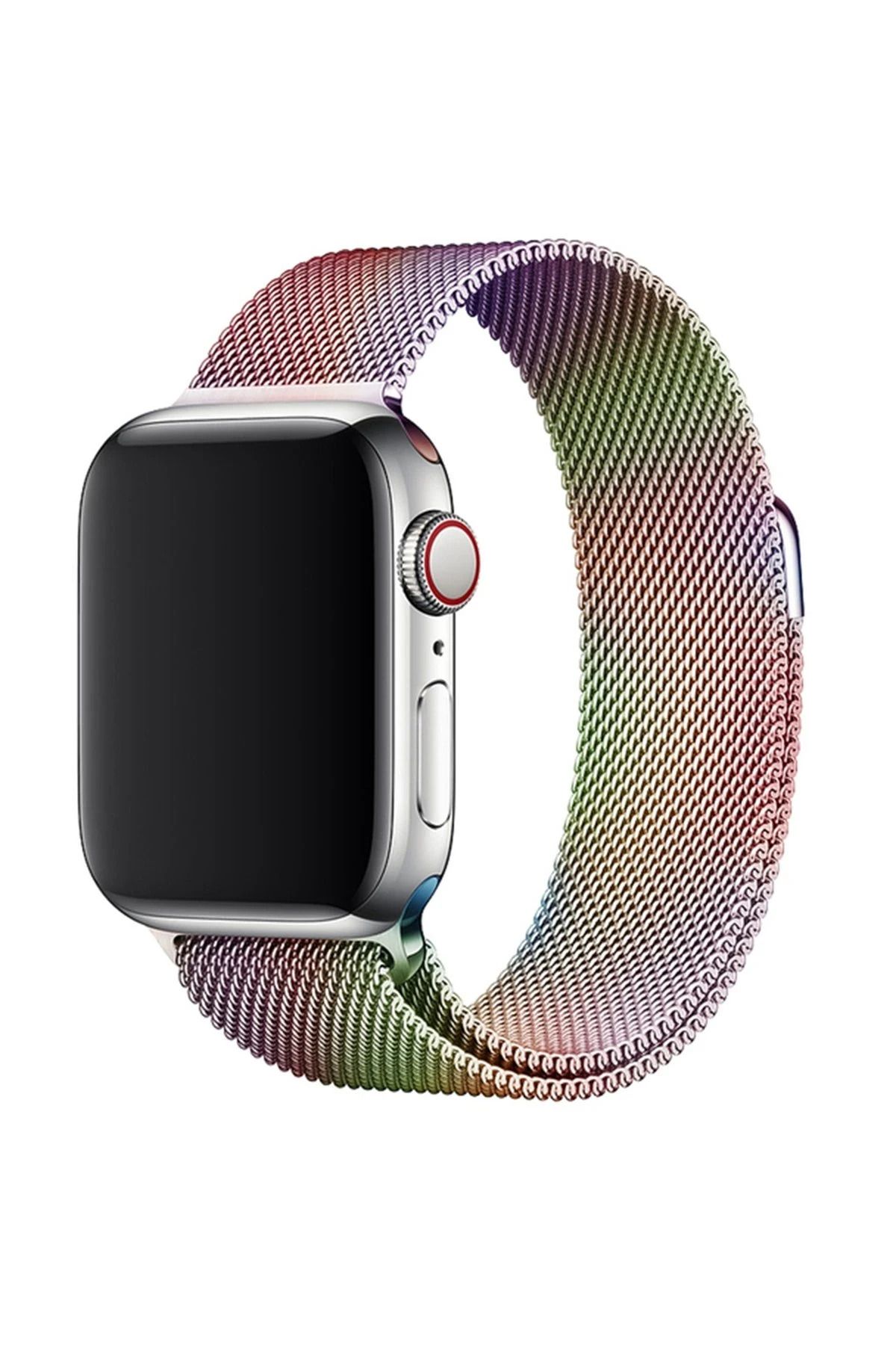 NewFace Apple Watch 38mm Metal Mıknatıslı Kordon - Rainbow FERRG