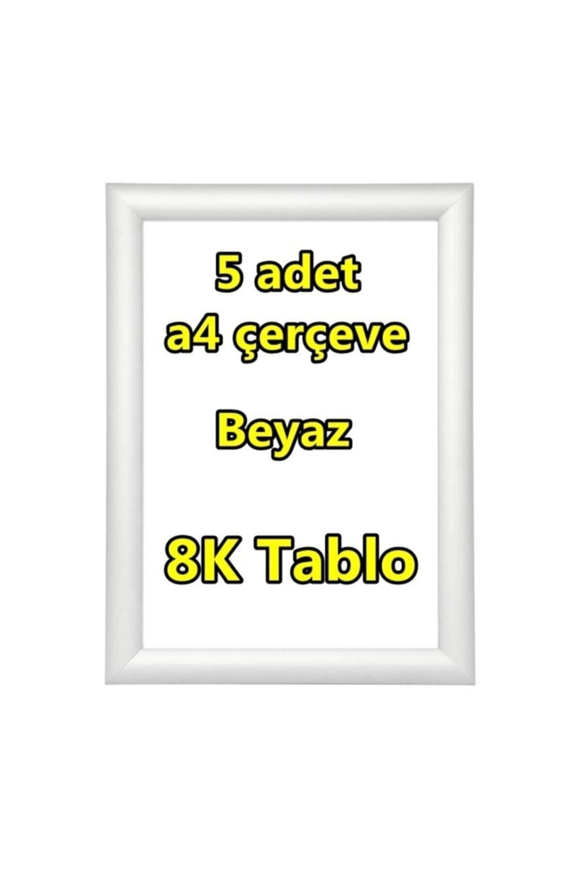 AS TİCARET 5 Adet A4 Çerçeve Beyaz Renk