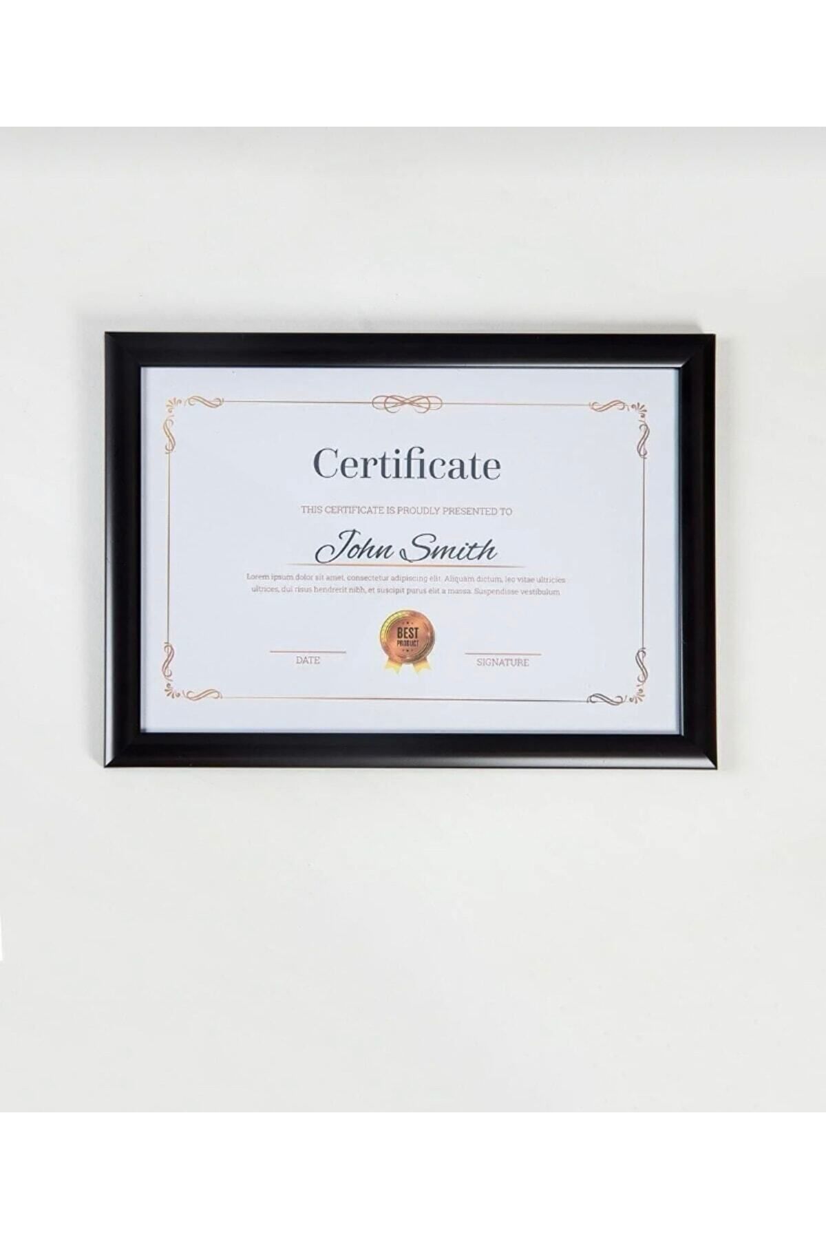 AS TİCARET Pvc Camlı A4 Çerçeve Gerçek Camlı 21x30 Fotoğraf Çerçevesi Resim Çerçevesi