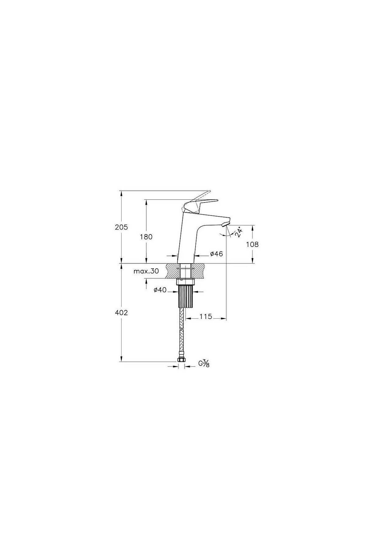 Artema-Flow Round Sink Faucet (High) A42925 2