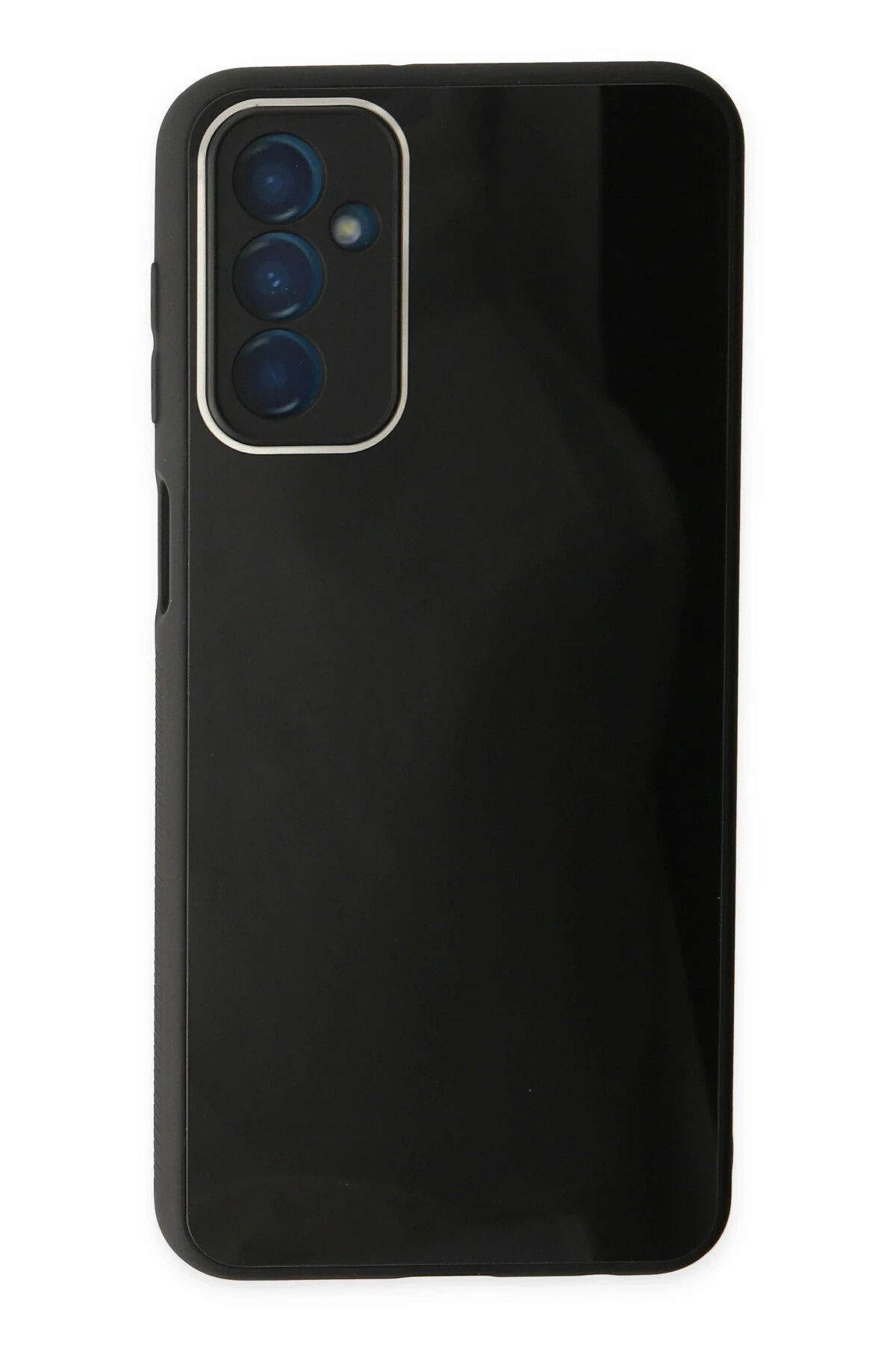 NewFace Samsung Galaxy M23 Kılıf Glass Kapak - Siyah INSLM