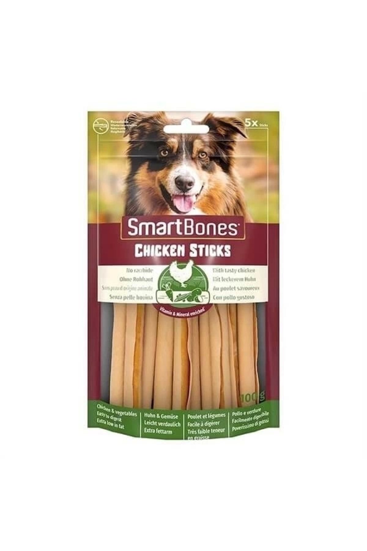 YNT İthalat Smart Bones Tavuklu Stick Köpek Ödül Maması 5 Adet 100 Gr