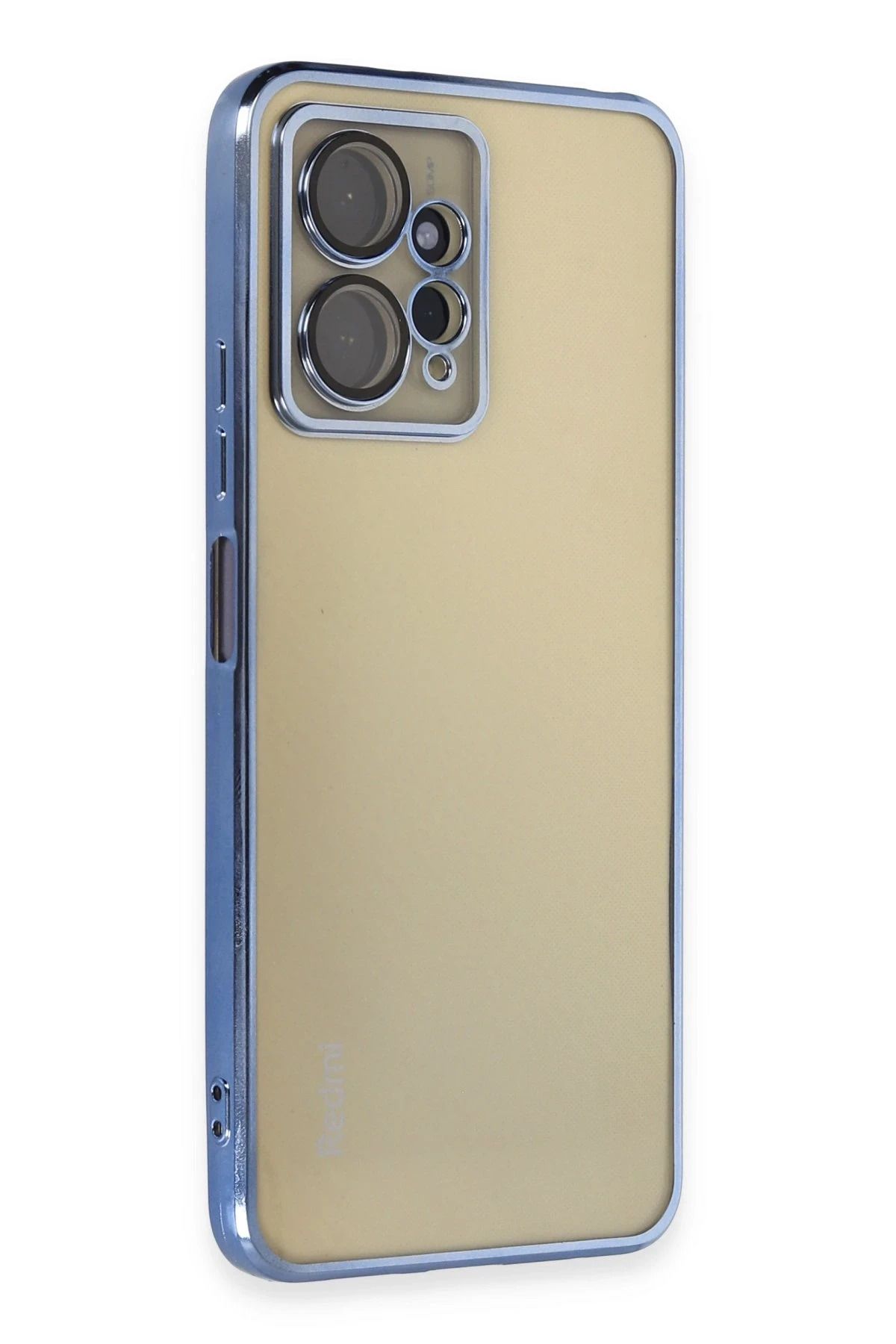 NewFace Xiaomi Redmi Note 12 4G Kılıf Lensli Silikon - Açık Mavi FERRG